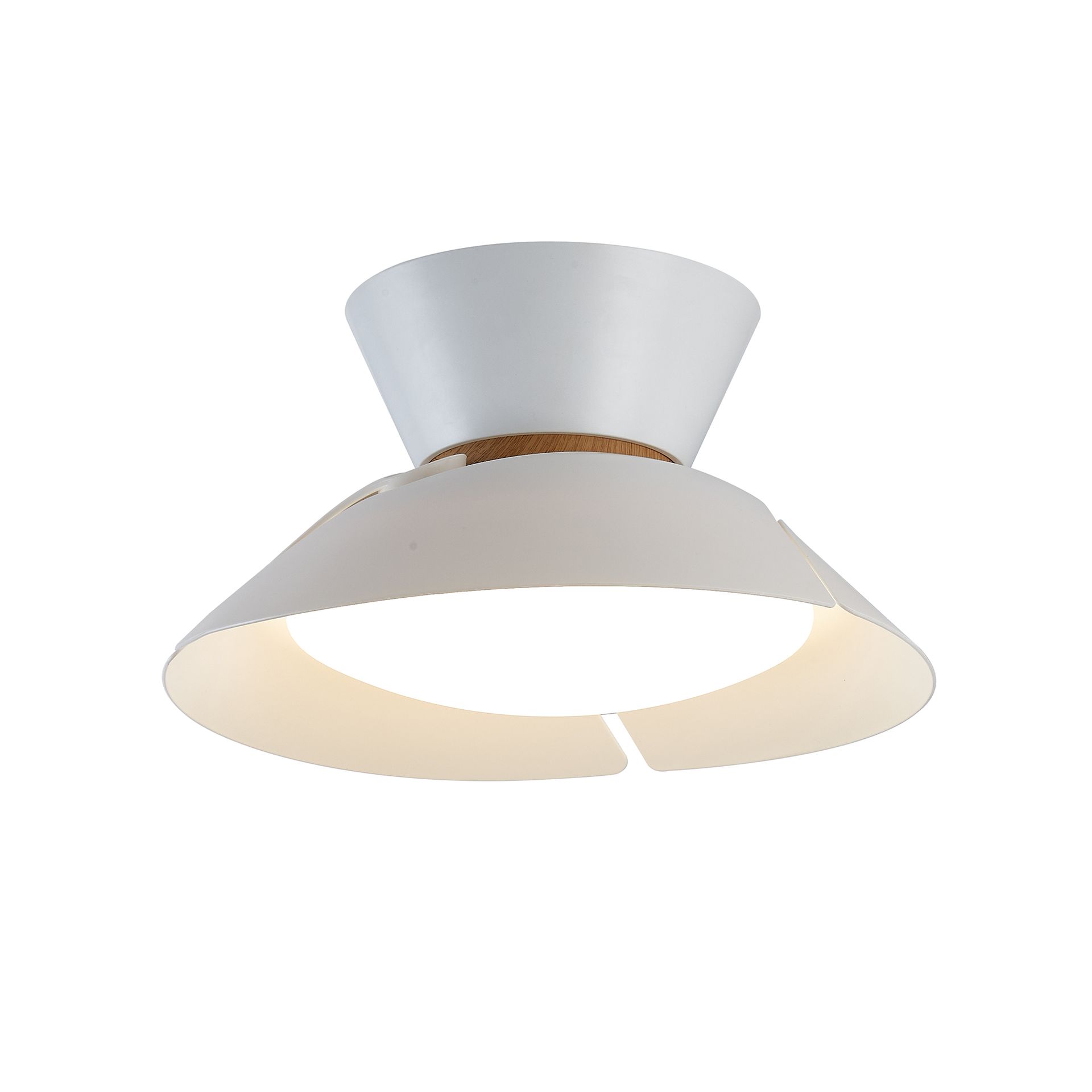 Lazo · Ventilateur de plafond à pales rétractables avec éclairage · Blanc