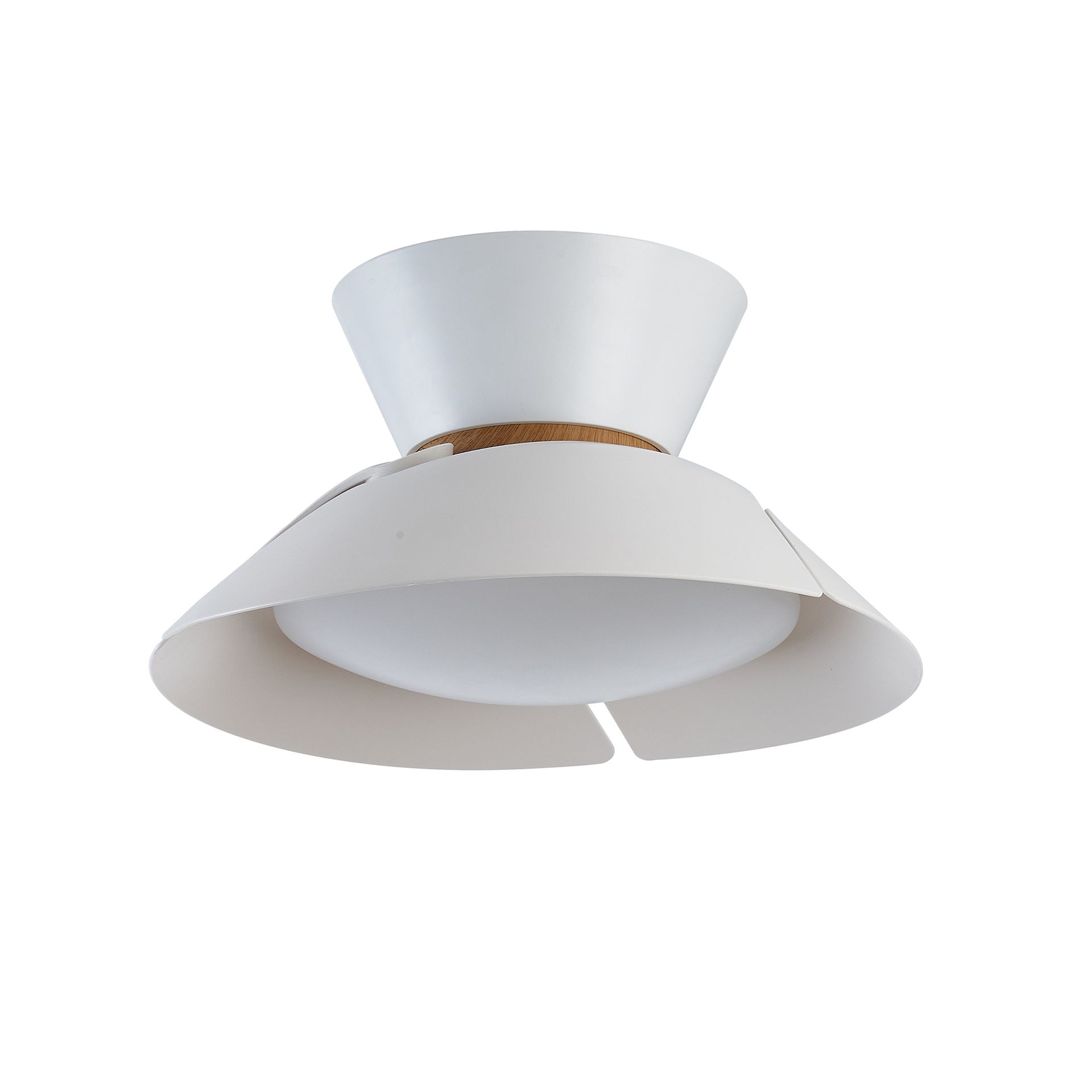 Lazo · Ventilateur de plafond à pales rétractables avec éclairage · Blanc