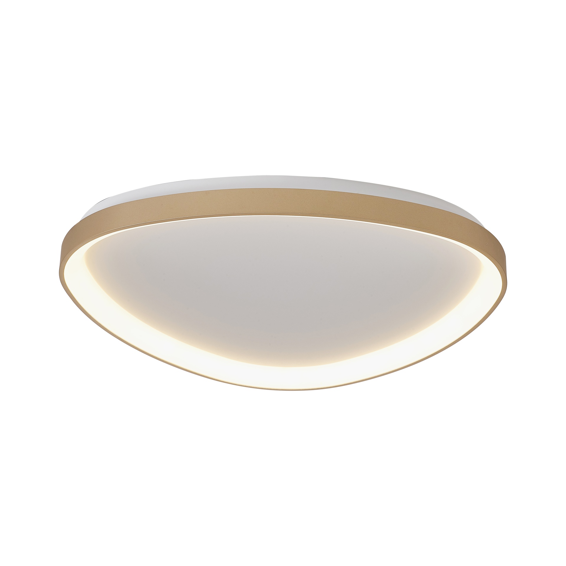 NISEKO II * PLAFONIERA TRIANGOLARE LED 61 CM - CON TELECOMANDO CCT - ORO