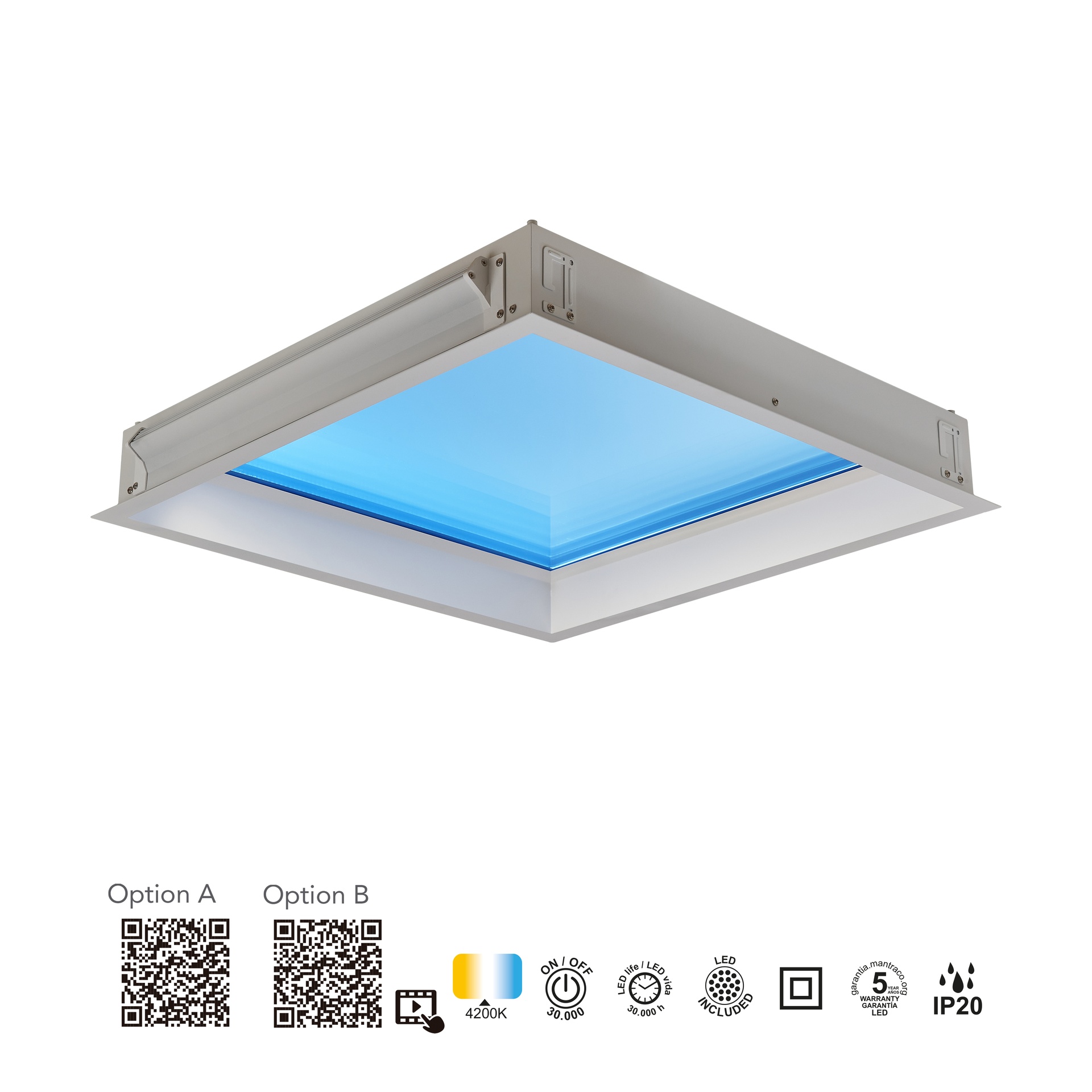 BLUE SKY * RECCESSED LED CEILING 60 x 60