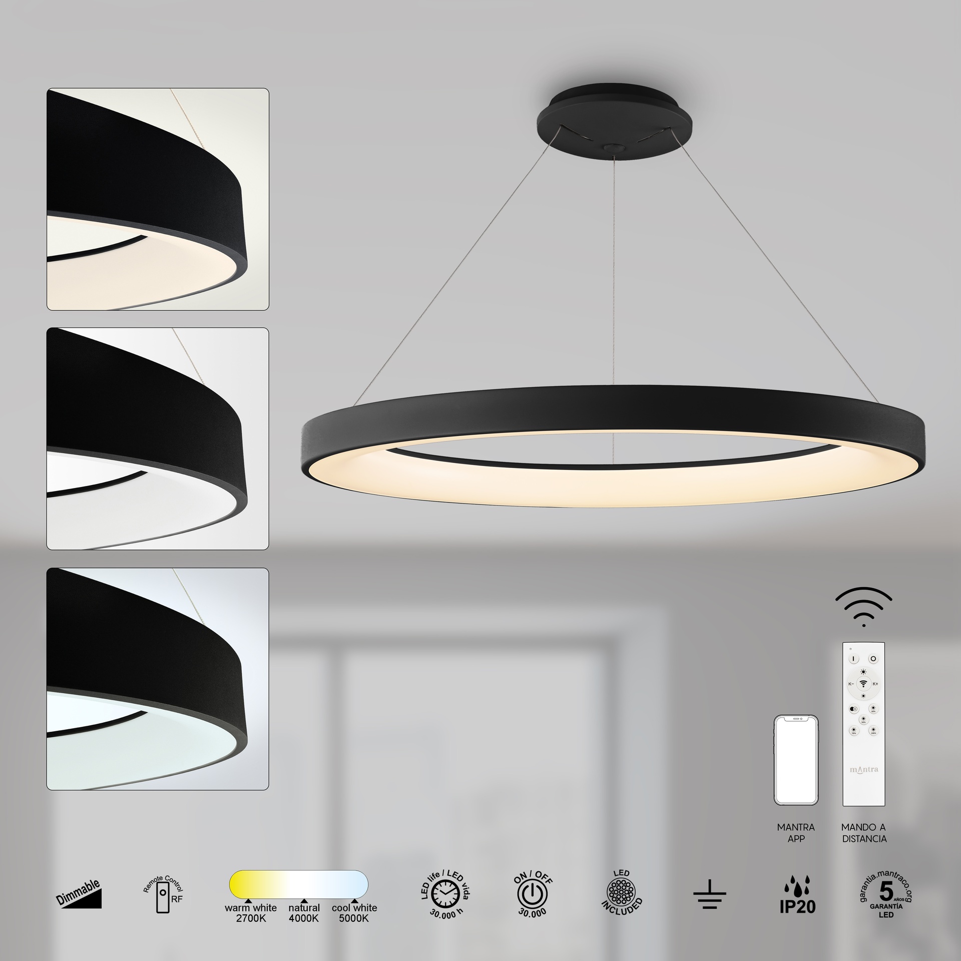 Niseko II · Luminaires de plafond · Noir