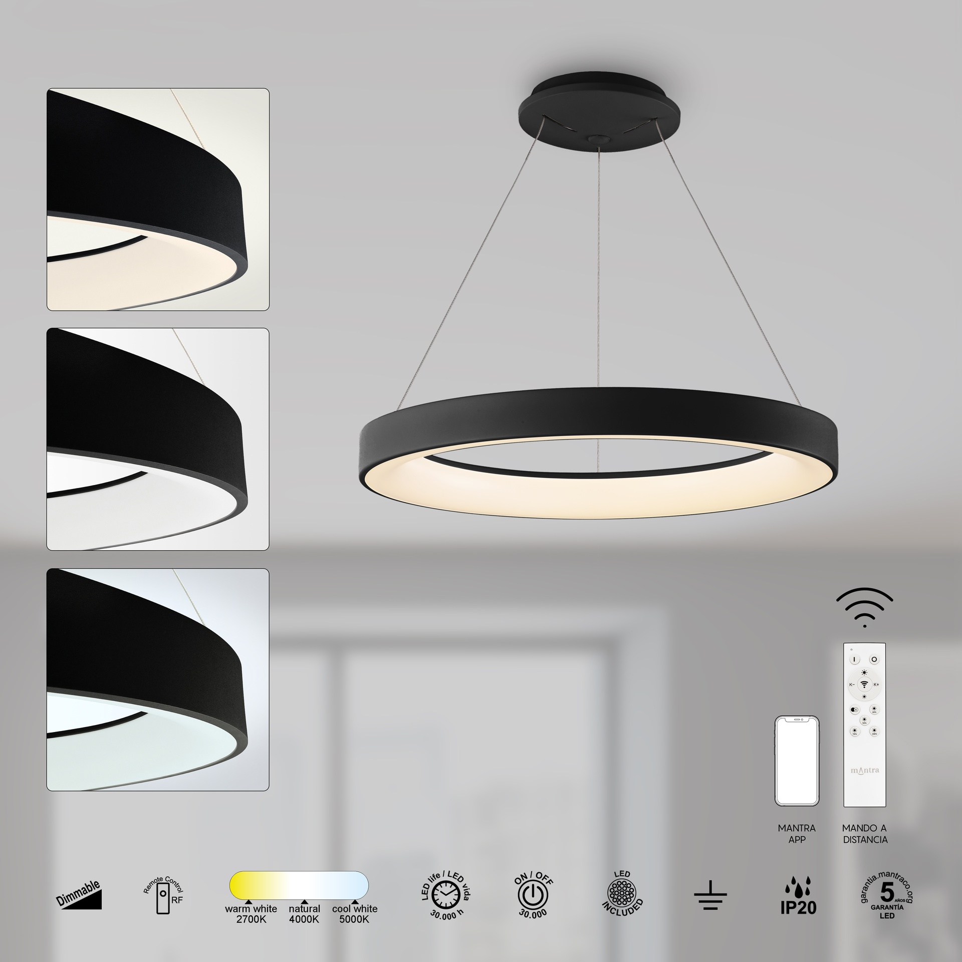 Niseko II · Luminaires de plafond · Noir