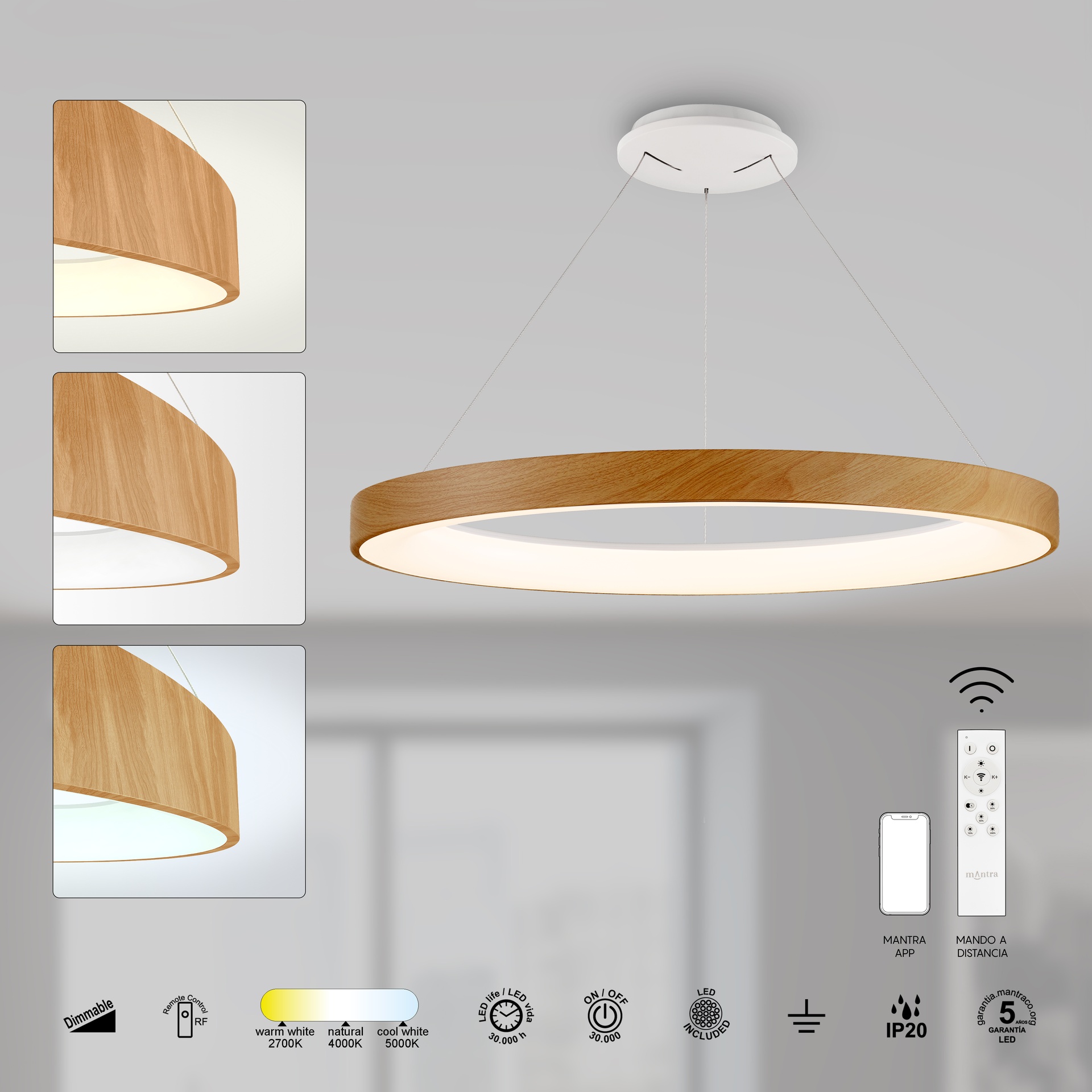 Niseko II · Luminaires de plafond · Bois