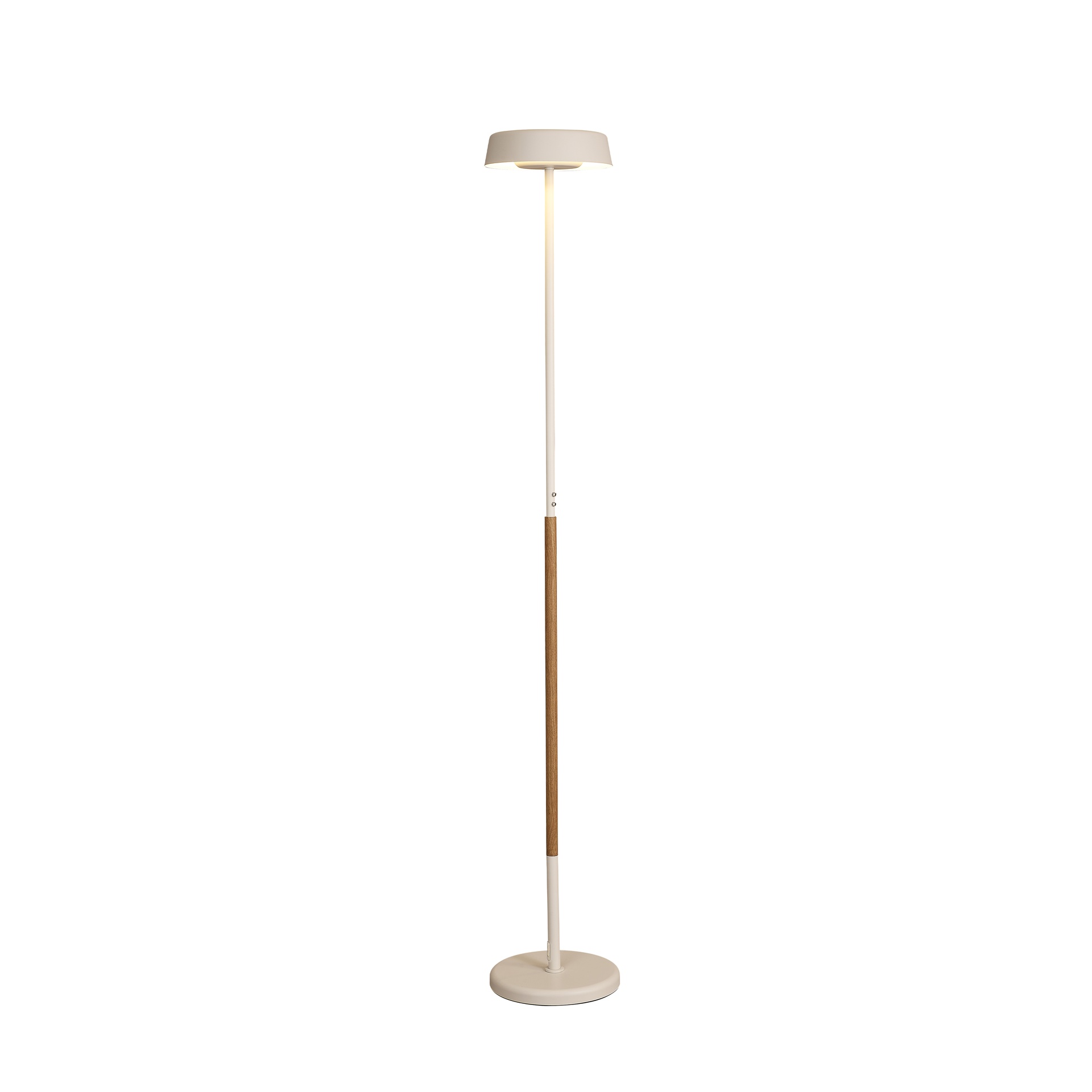 NOA II * FLOOR LAMP 21+9W 3000K TOUCH DIMMER  WHITE/WOOD