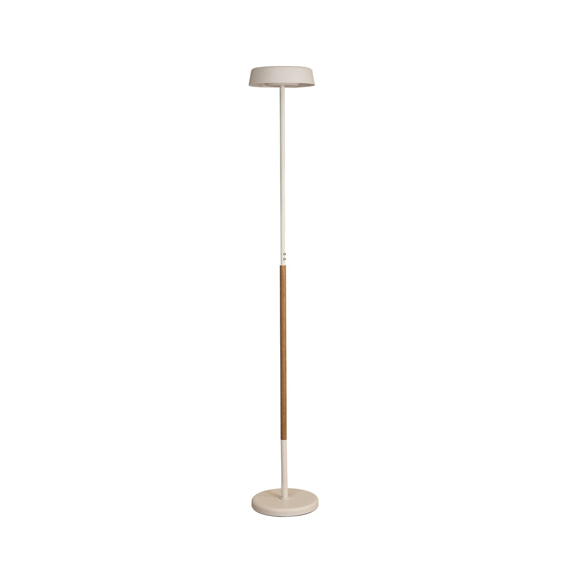NOA II * FLOOR LAMP 21+9W 3000K TOUCH DIMMER  WHITE/WOOD