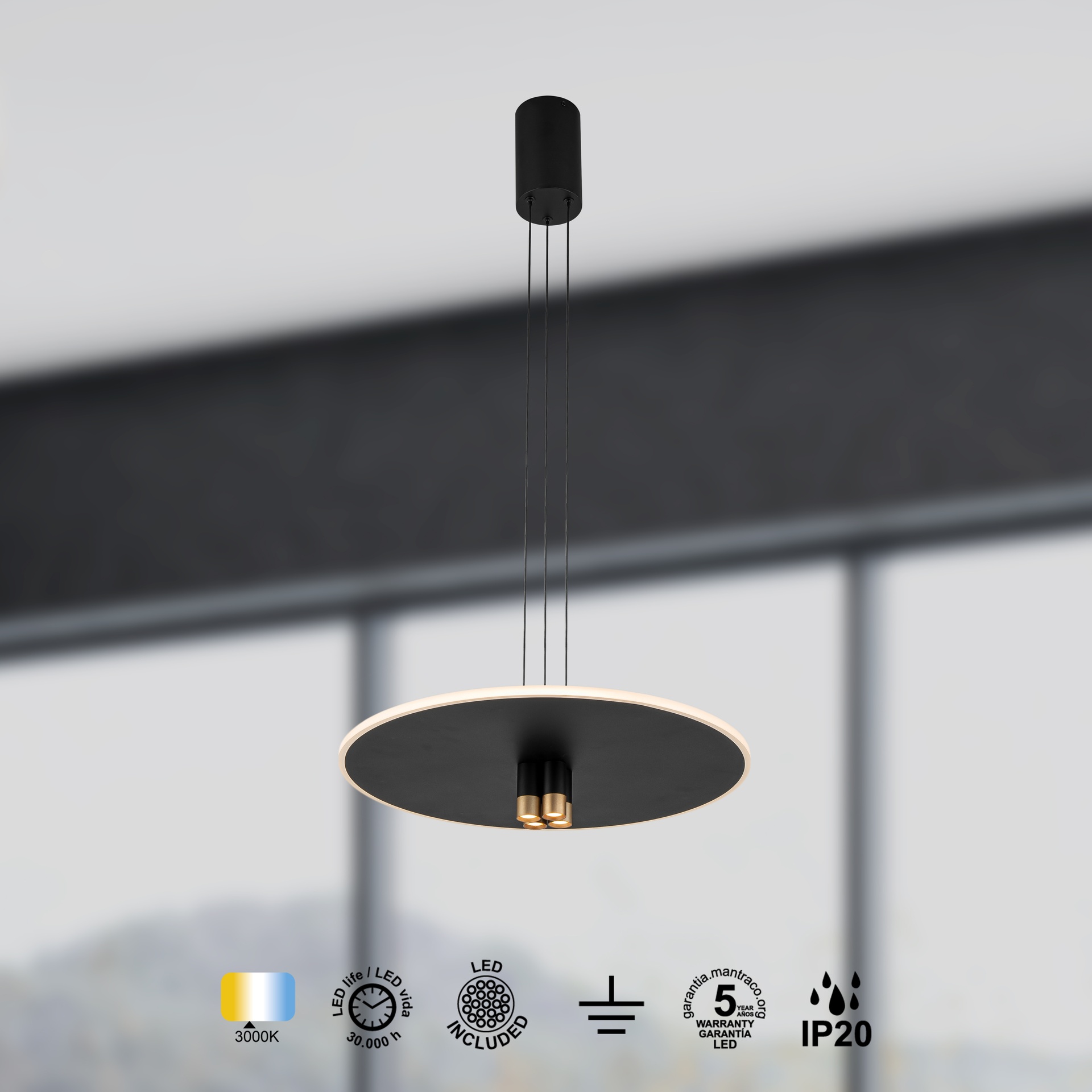 Nomada · Lampade da soffitto · Nero + Oro