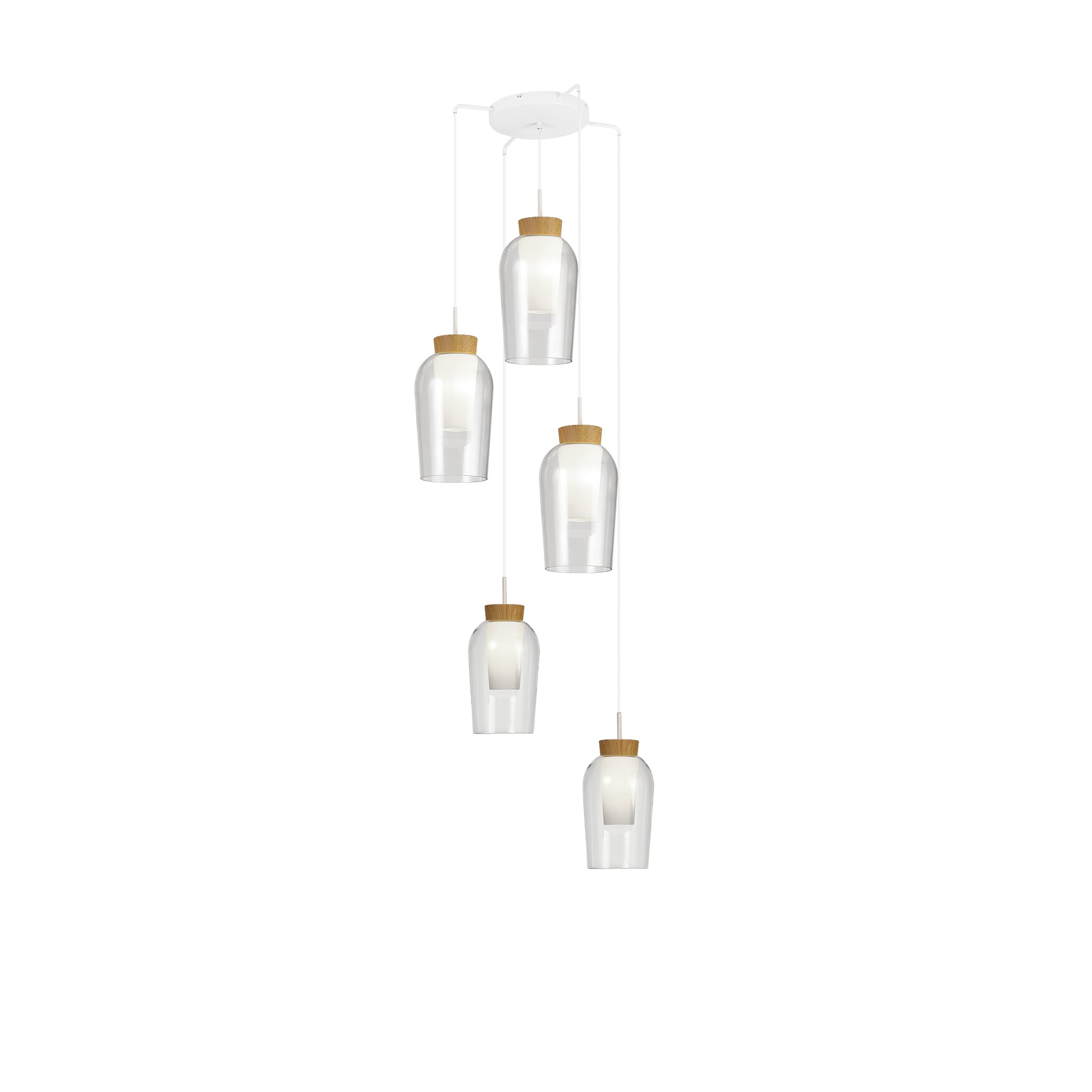 Nora · Luminarias de techo · Blanco / Madera