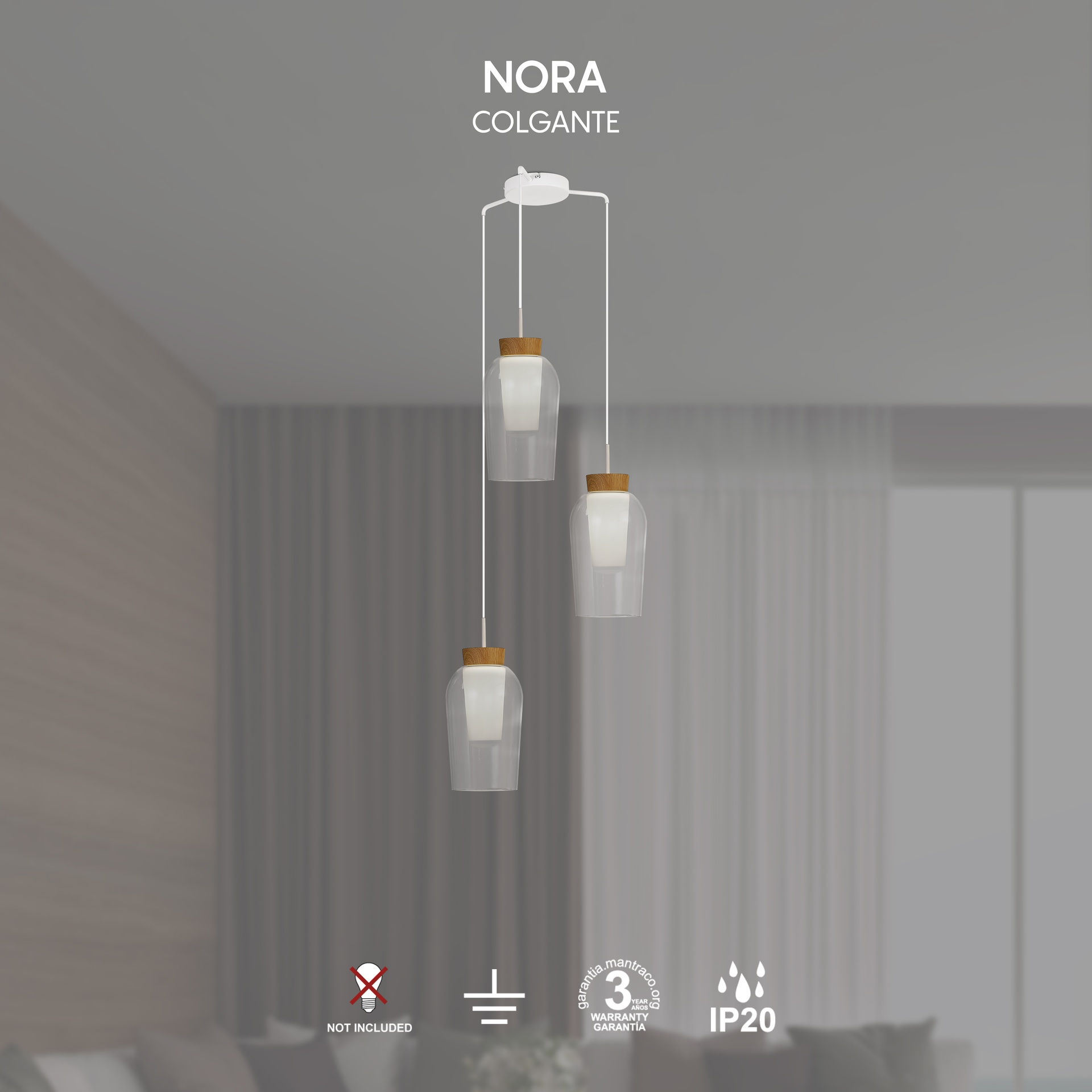 NORA WHITE * PENDANT 3L REDONDA