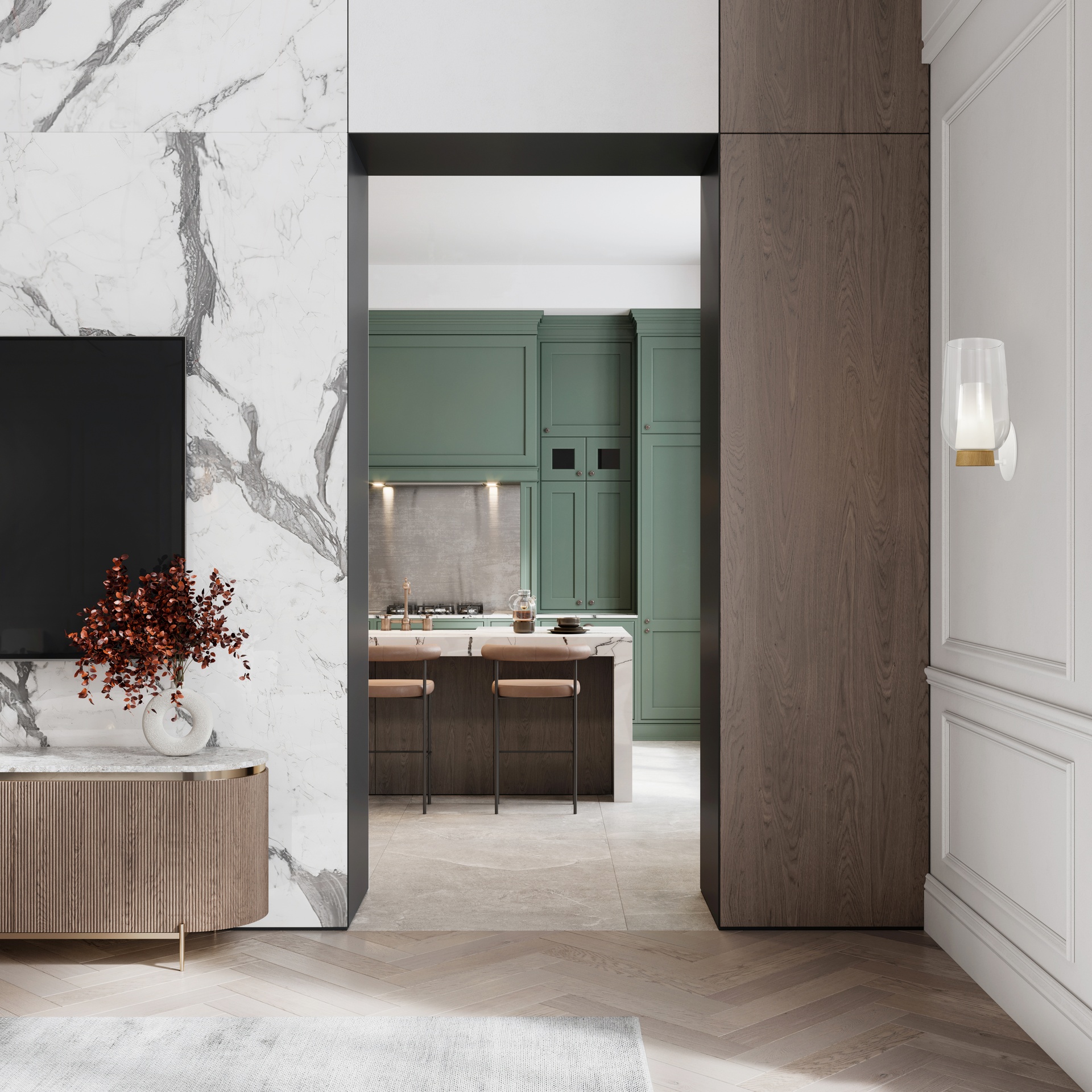 Nora · Luminarias de pared · Blanco / Madera
