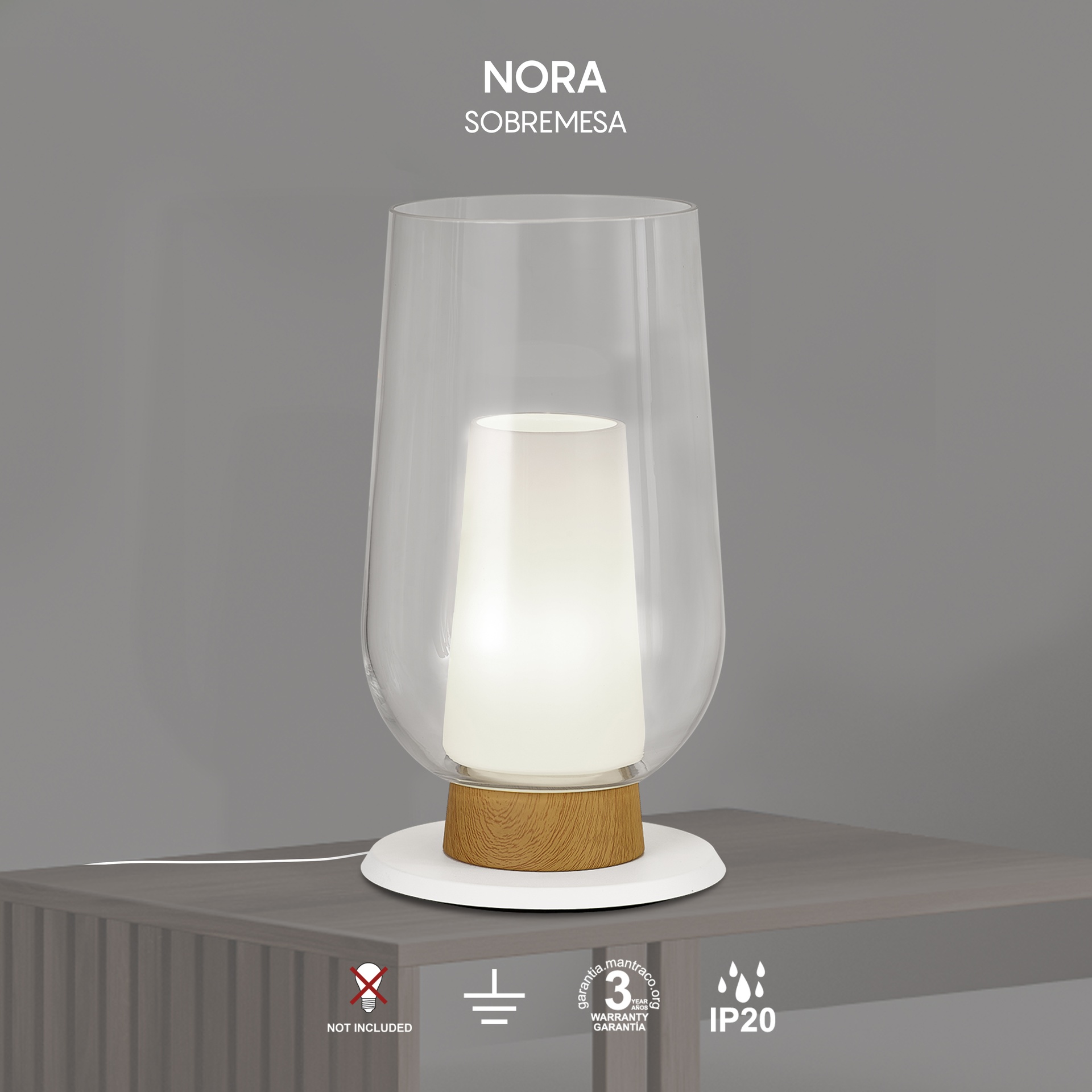 NORA WHITE * TABLE LAMP 1L