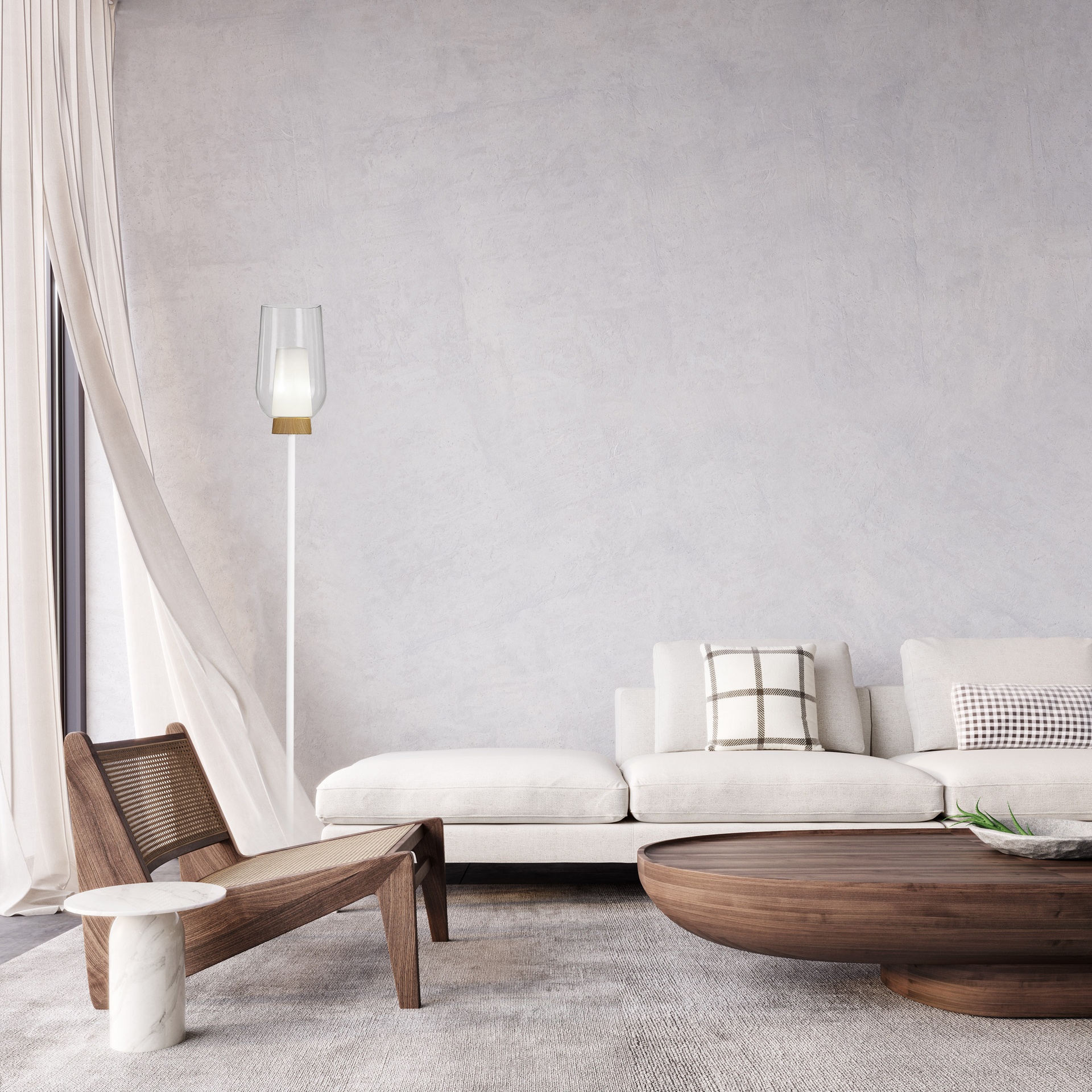 NORA WHITE * FLOOR LAMP 1L
