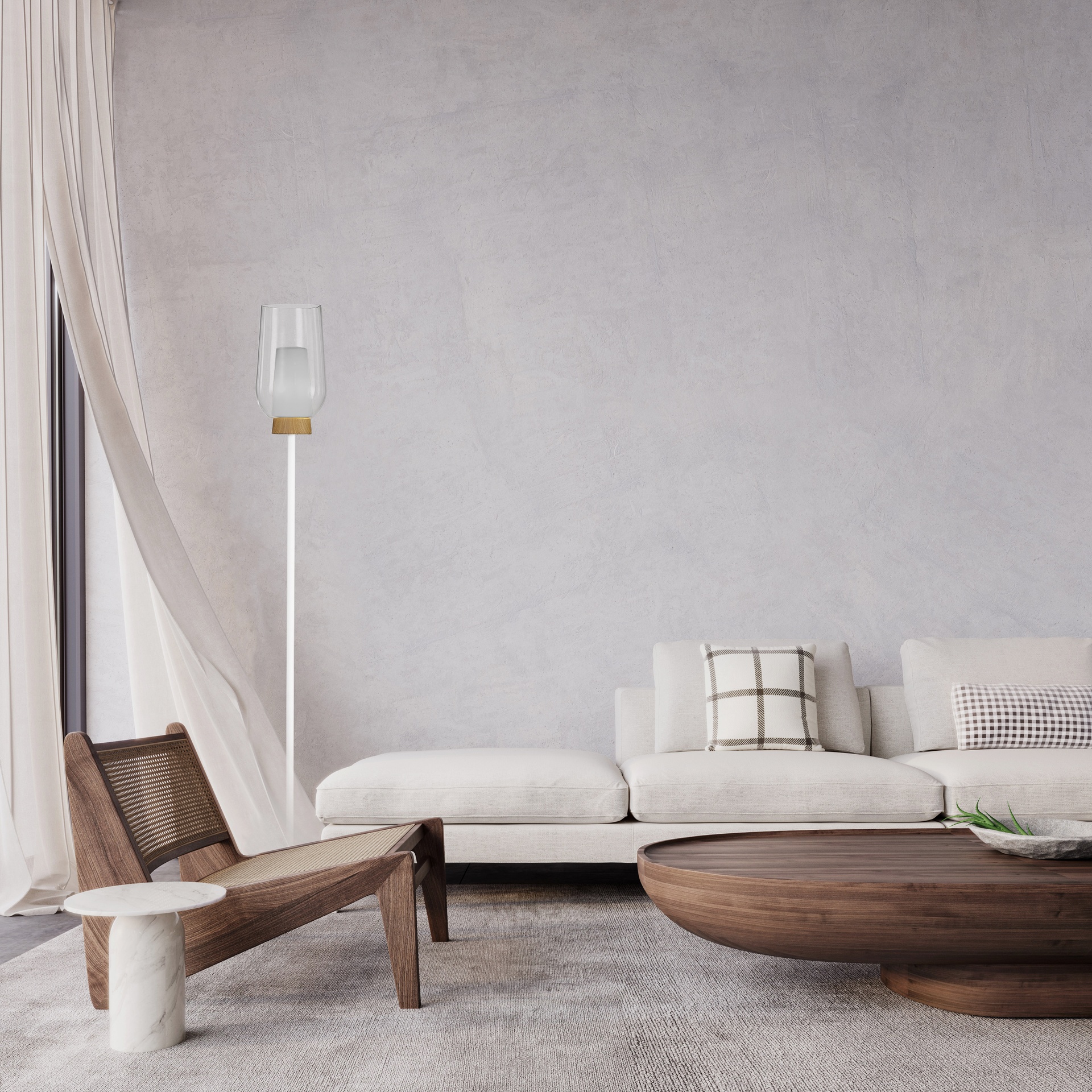 NORA WHITE * FLOOR LAMP 1L