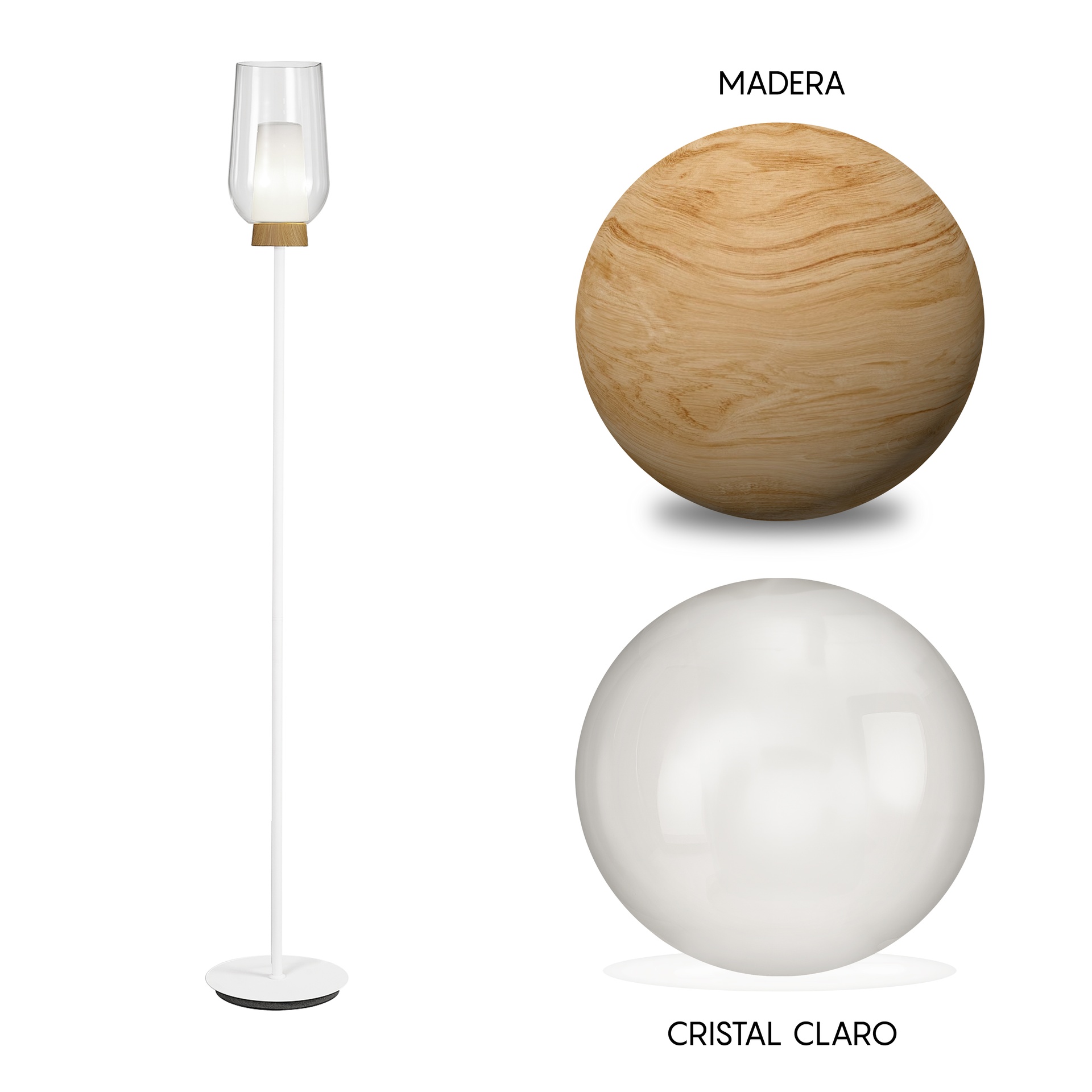 NORA WHITE * FLOOR LAMP 1L