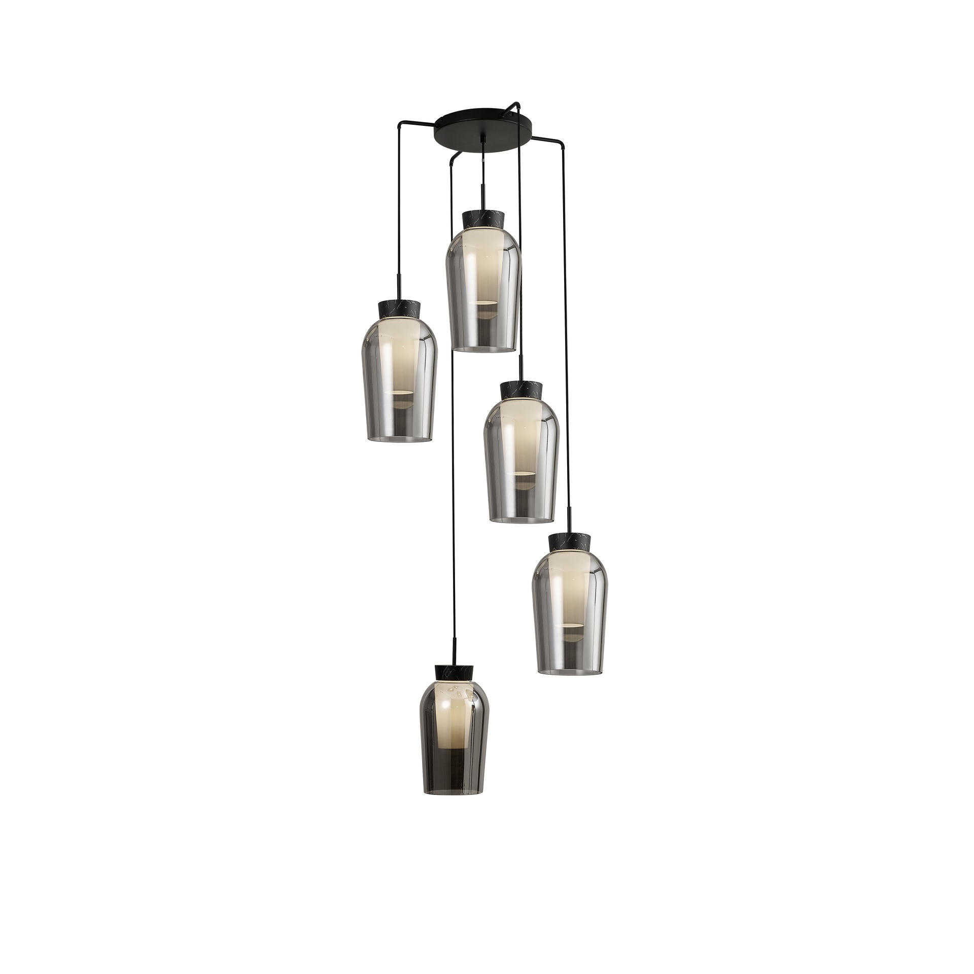 Nora · Luminarias de techo · Negro / Mármol