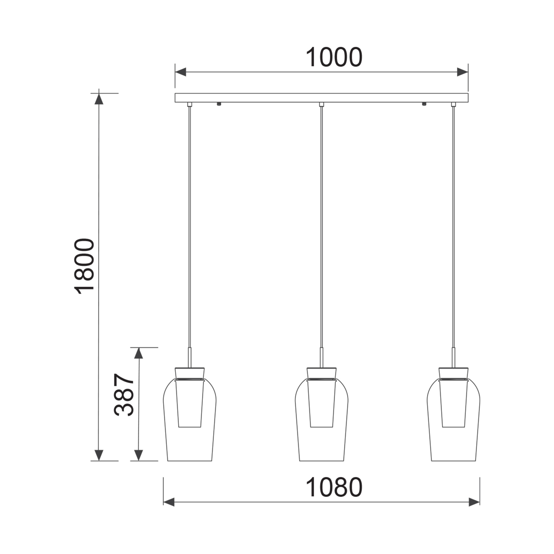 NORA NERO * LAMPADA 3L LINEA
