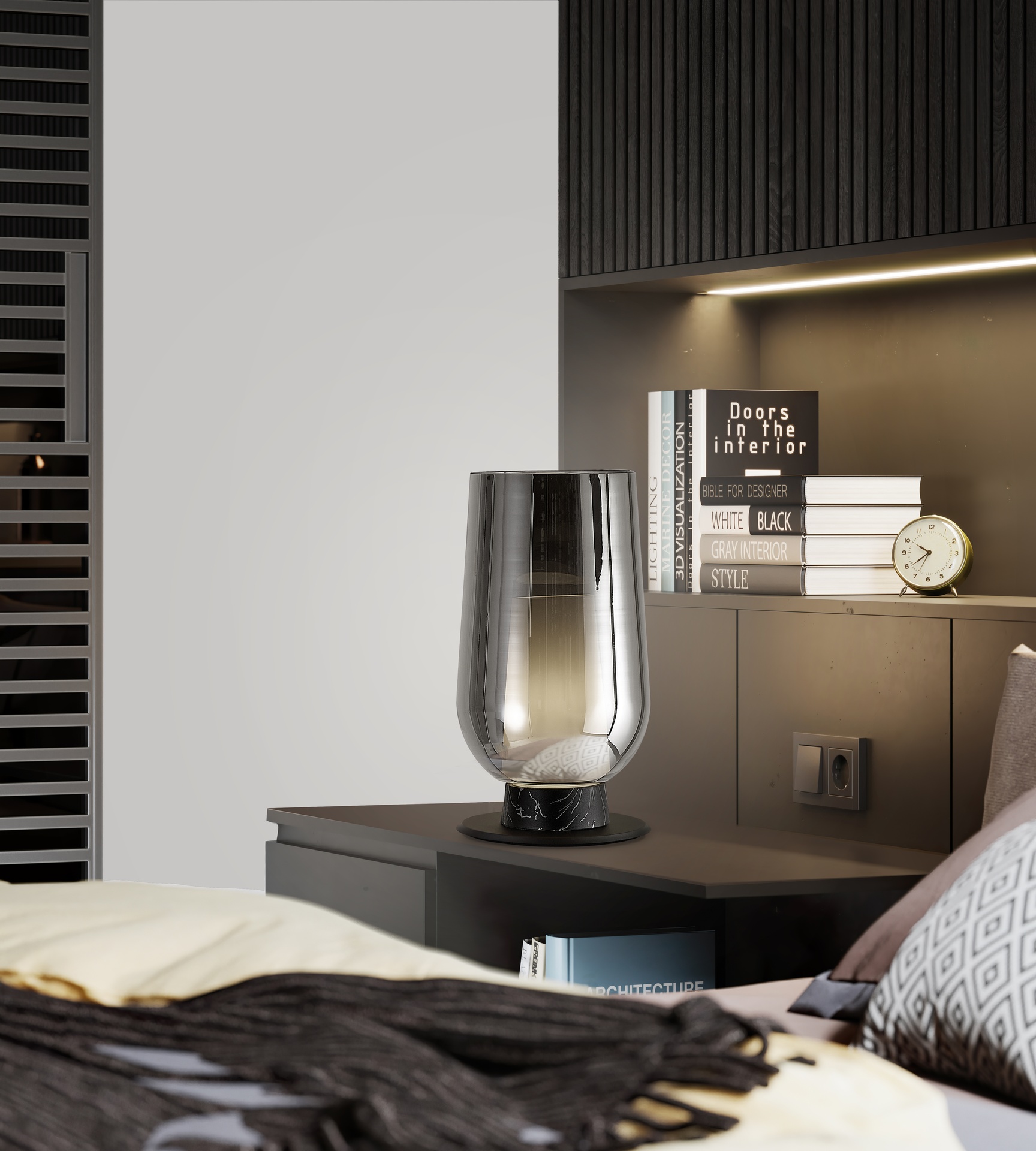 NORA BLACK * TABLE LAMP 1L