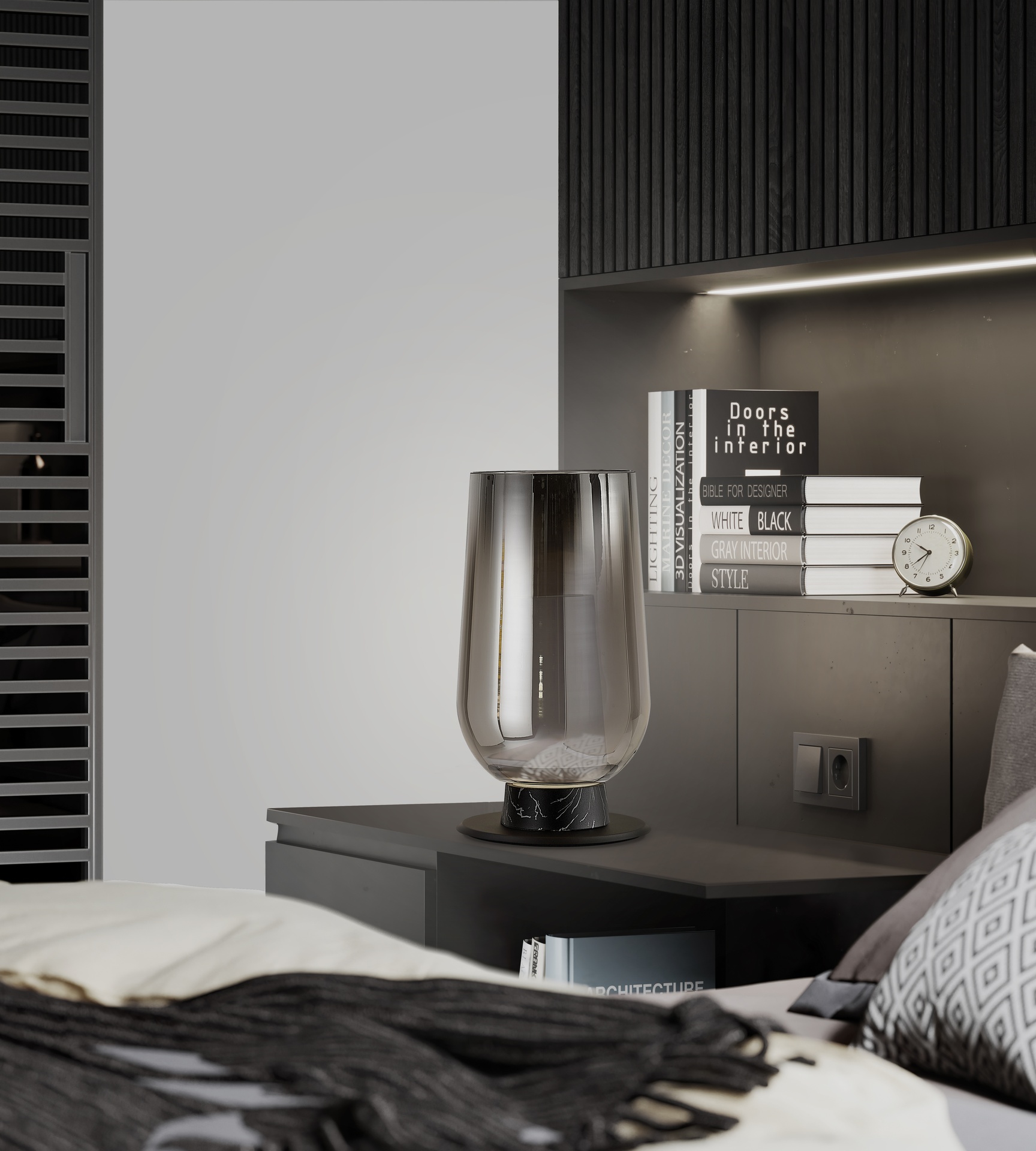 NORA BLACK * TABLE LAMP 1L