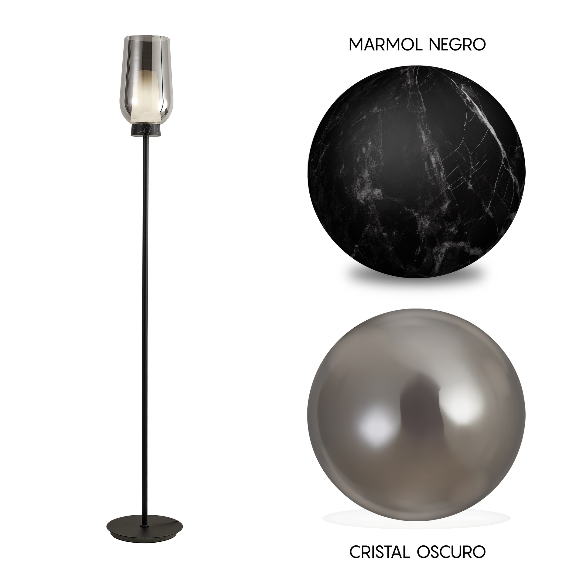 NORA BLACK * FLOOR LAMP 1L