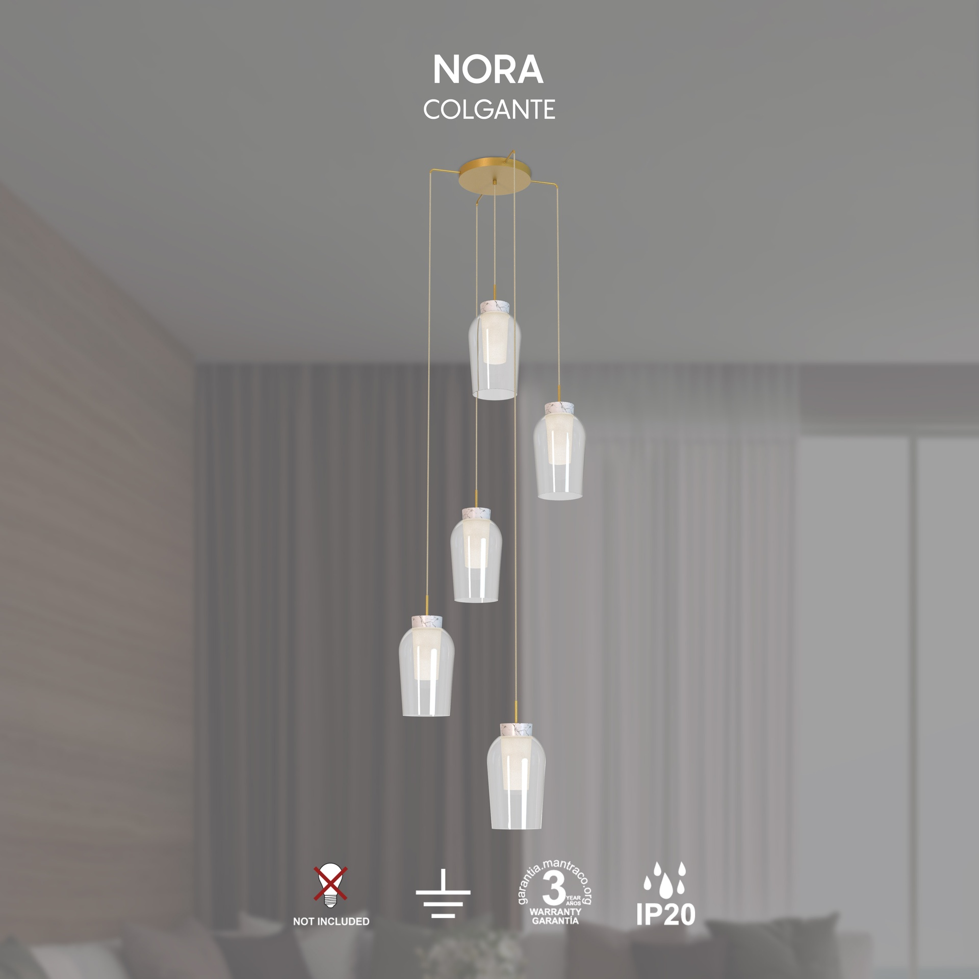 NORA GOLD * PENDANT 5L REDONDA