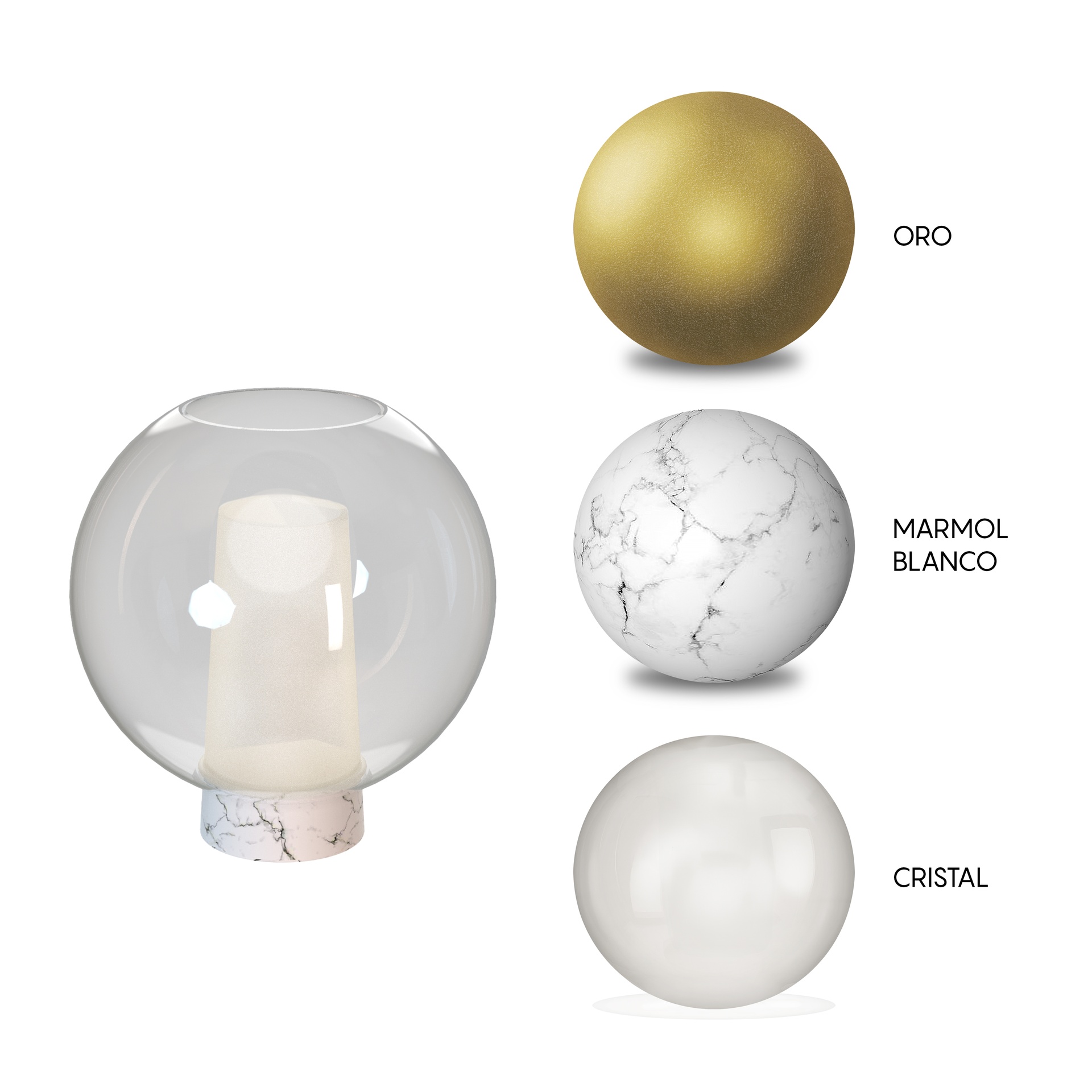 NORA GOLD * BALL TABLE LAMP 1L