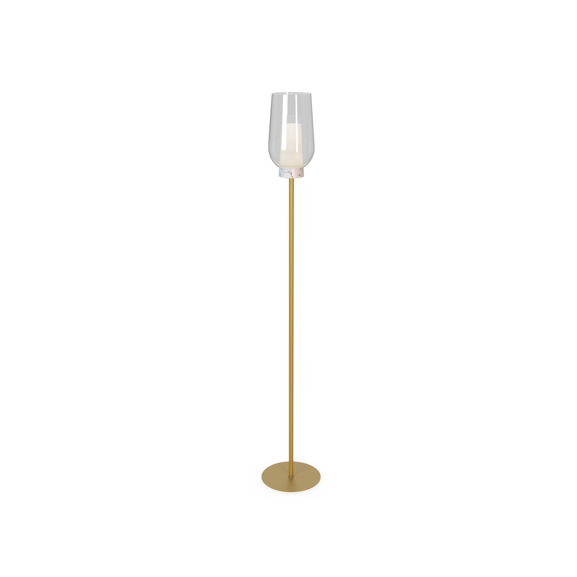 Nora · Luminarias de pie · Oro / Blanco