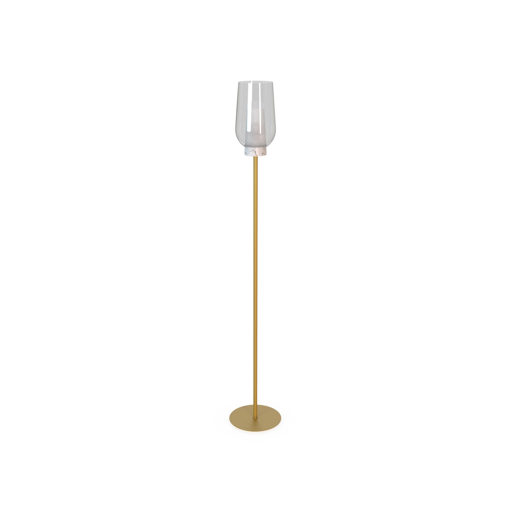 Nora · Luminarias de pie · Oro / Blanco