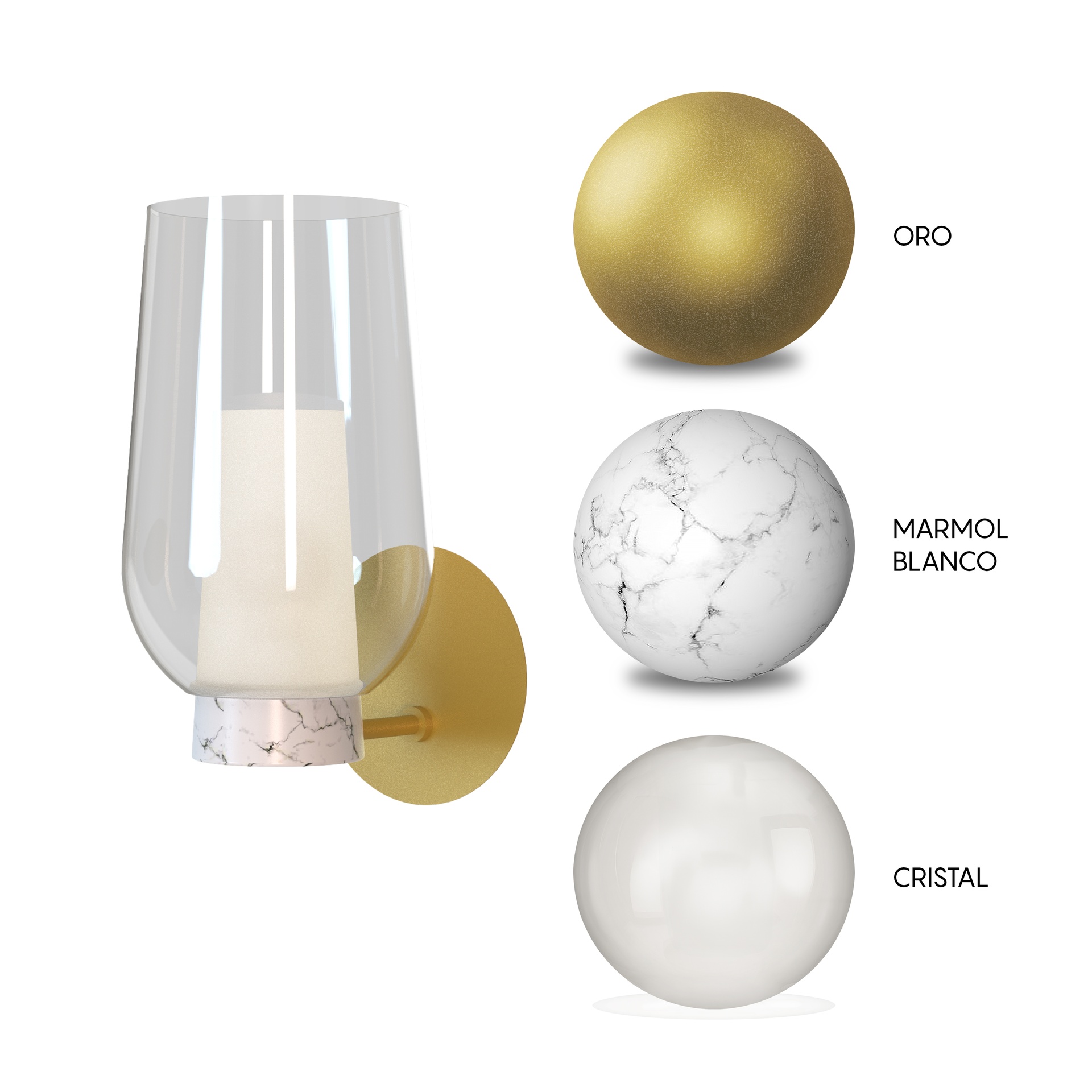 NORA GOLD * WALL LAMP 1L