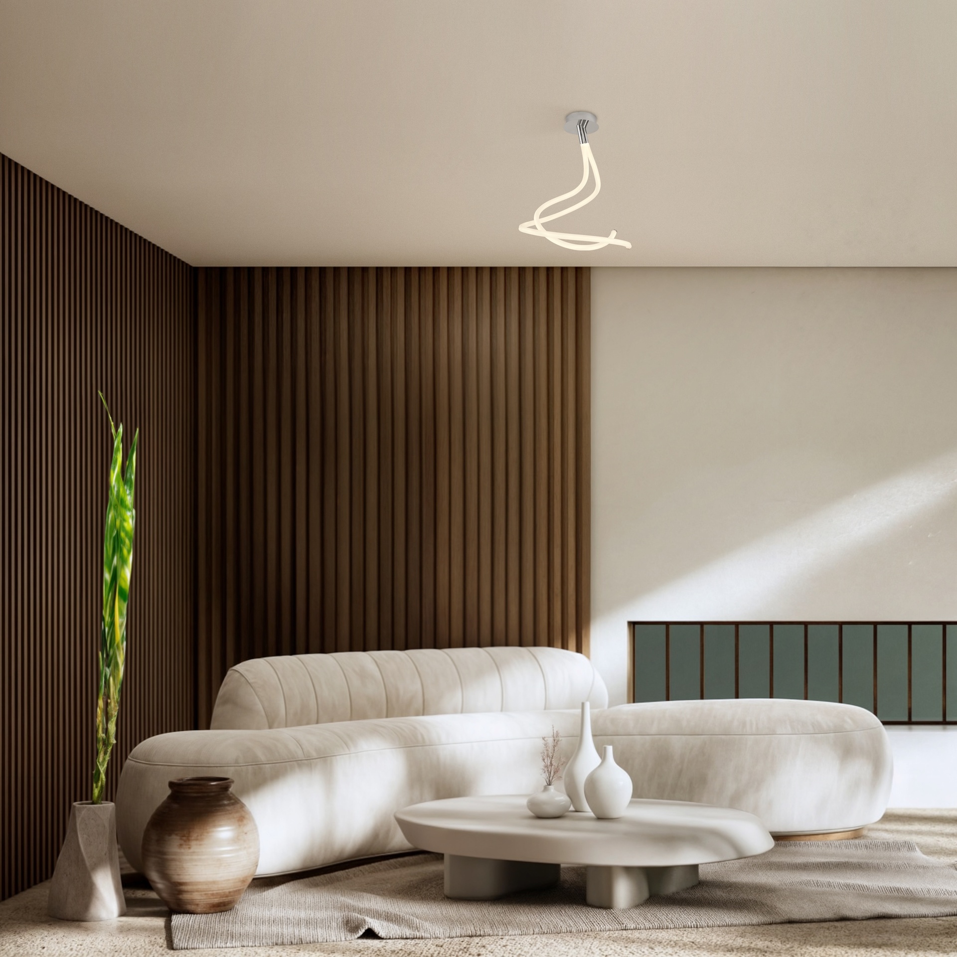 Nur line · Luminaires de plafond · Chrome / Blanc