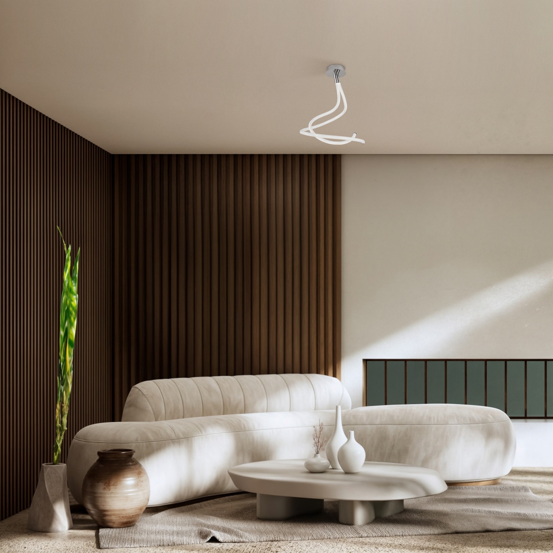Nur line · Luminaires de plafond · Chrome / Blanc