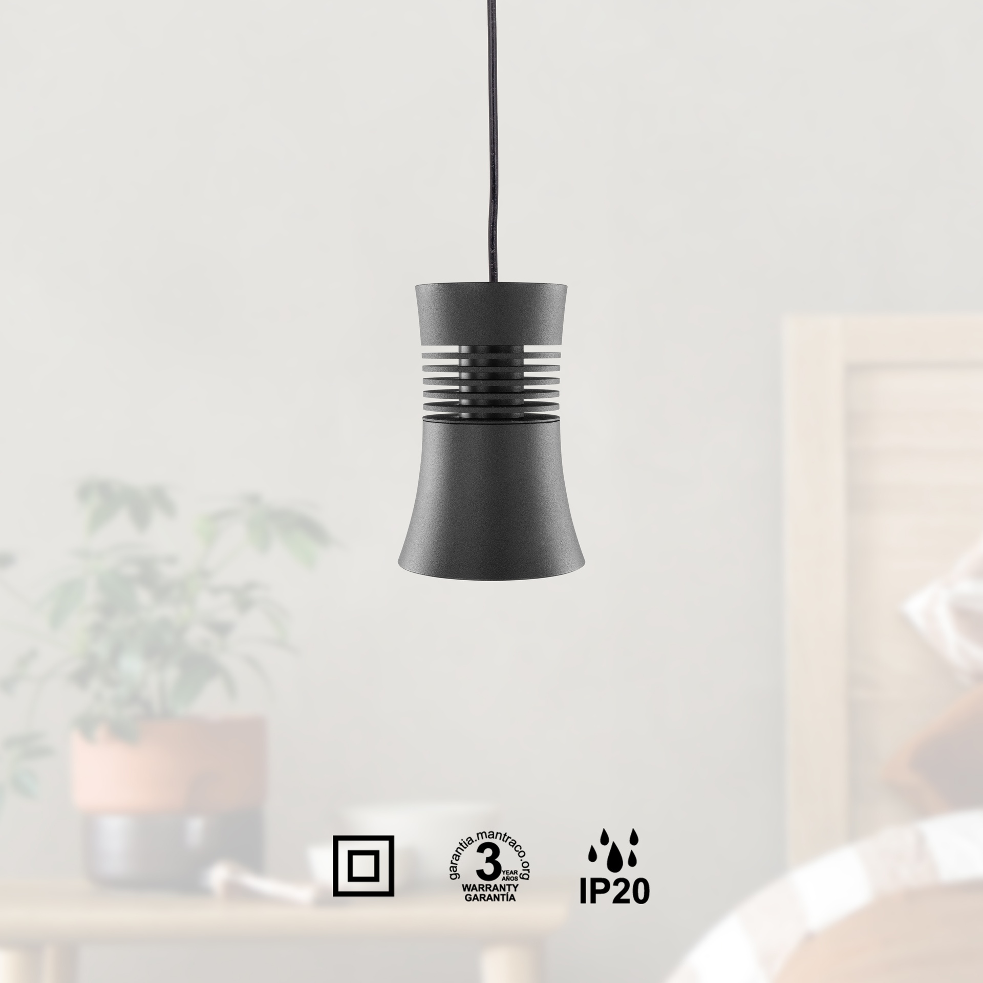 ***OFER/DES*** PAGODA * SOSPESO  GU10 NERO