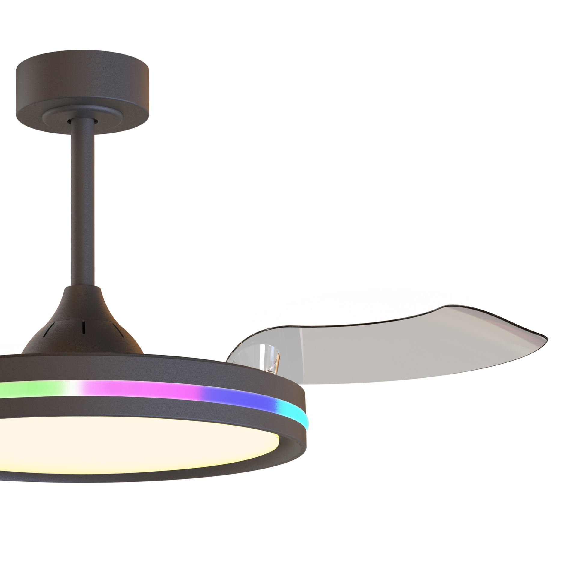 RAFAGA * Ventilateur LED noir 50W-3000K-6500K 