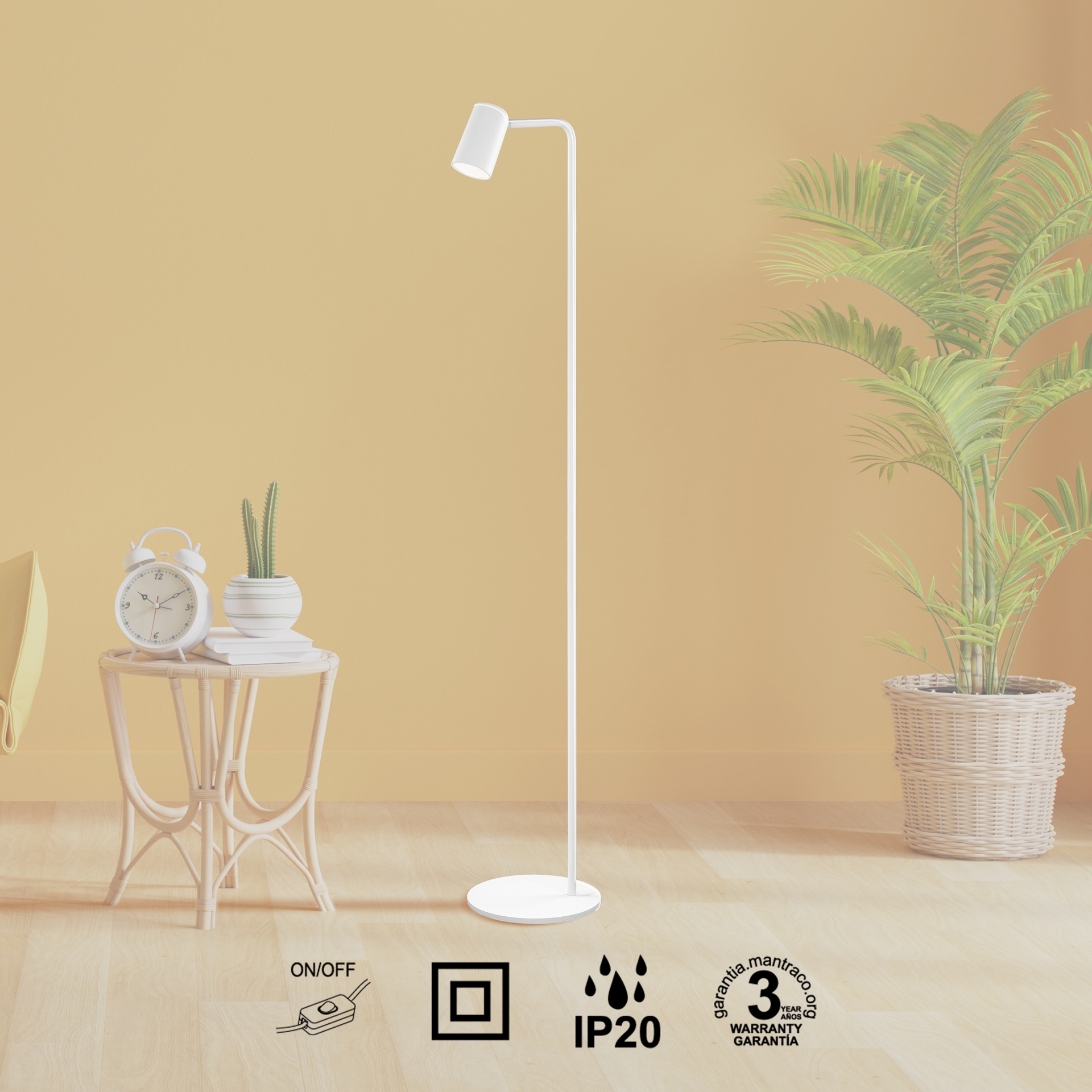 SAL WHITE * FLOOR LAMP GU10 WHITE