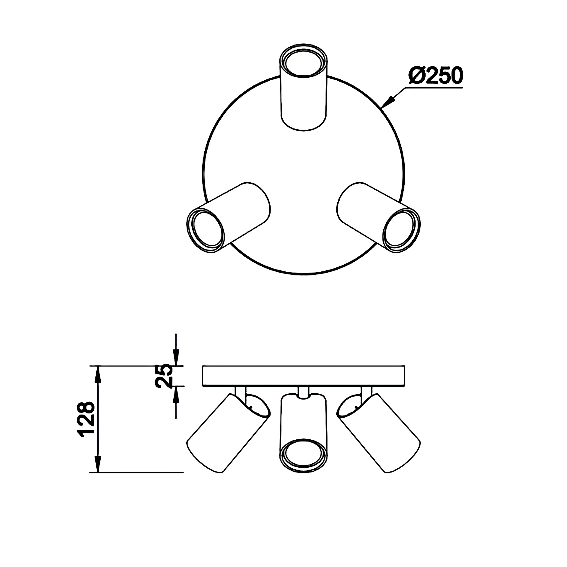 Sal · Luminaires de plafond · Noir mat