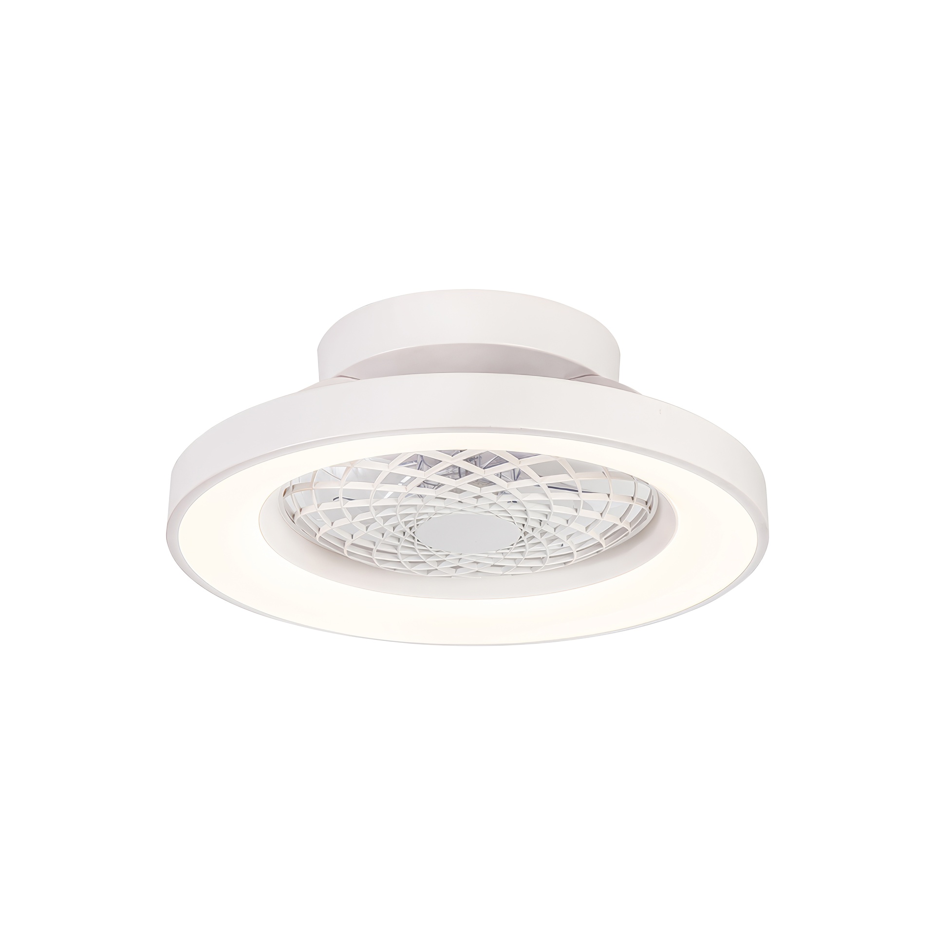 Tíbet Mini · Plafonnier-ventilateur à pales intégrées · Blanc