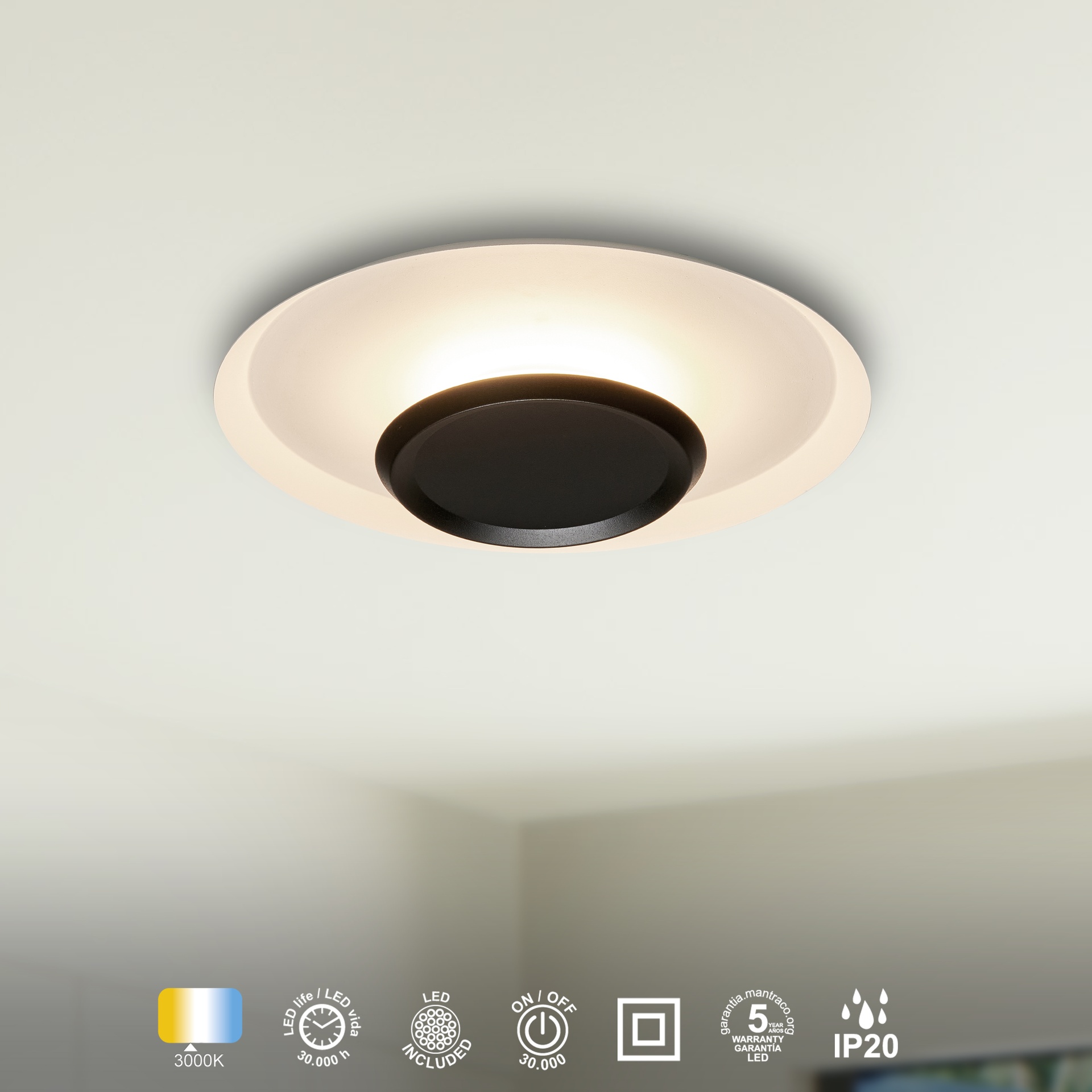 ***DES*** TINA*Plafoniera LED 18W 3000K