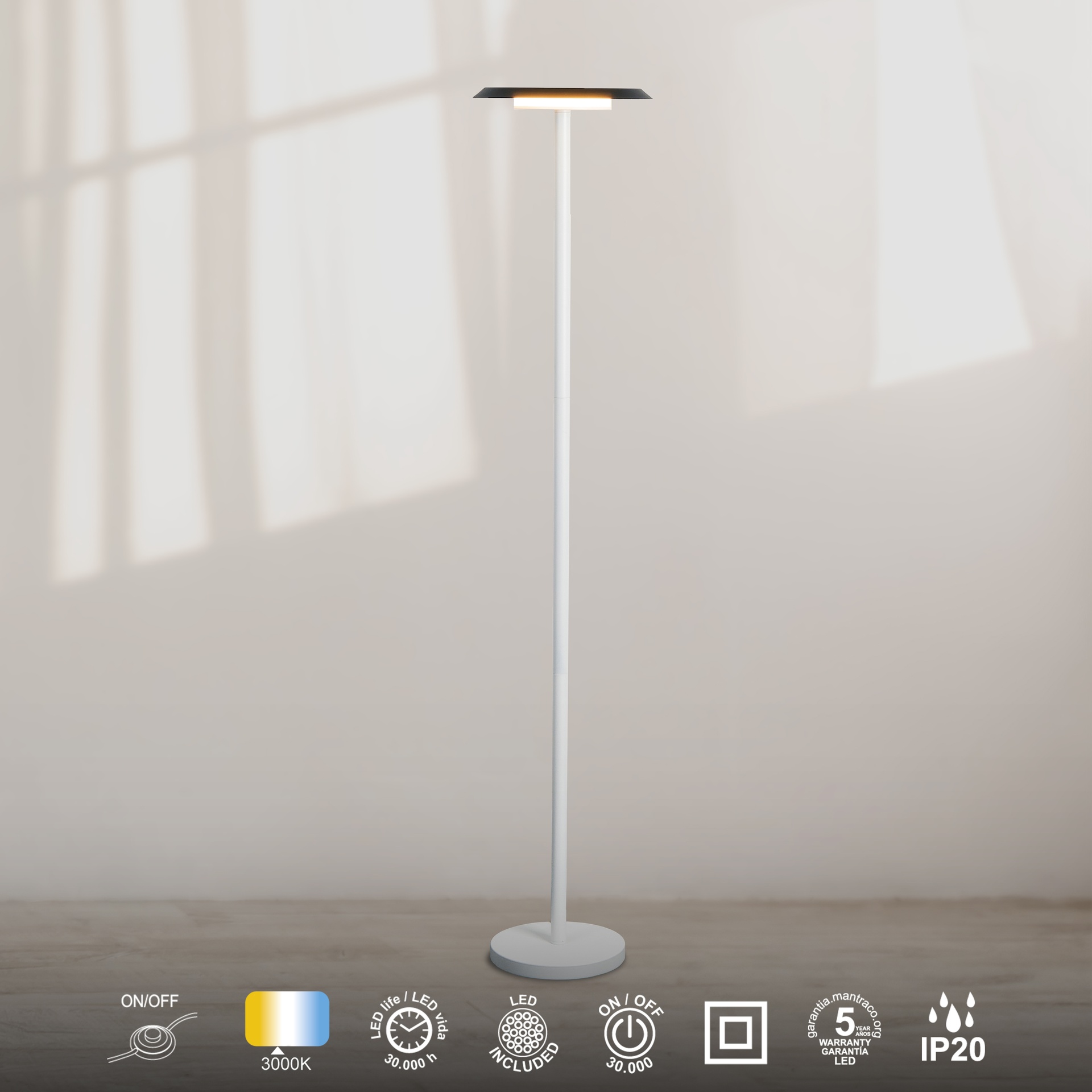 Tina · Lampadaires · Blanc mat