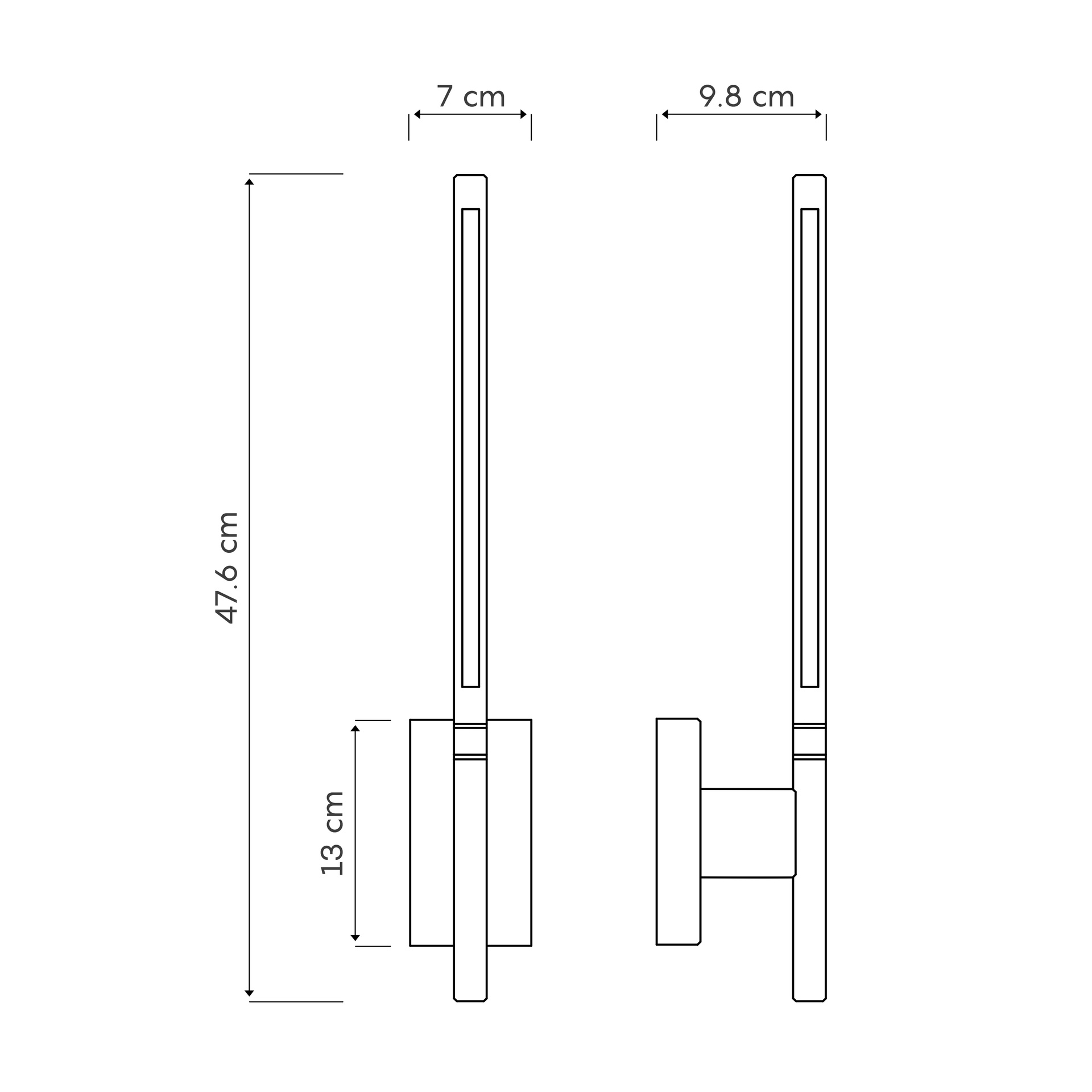 TORCH * APPLIQUE NERO OPACO LED 6W 3000K