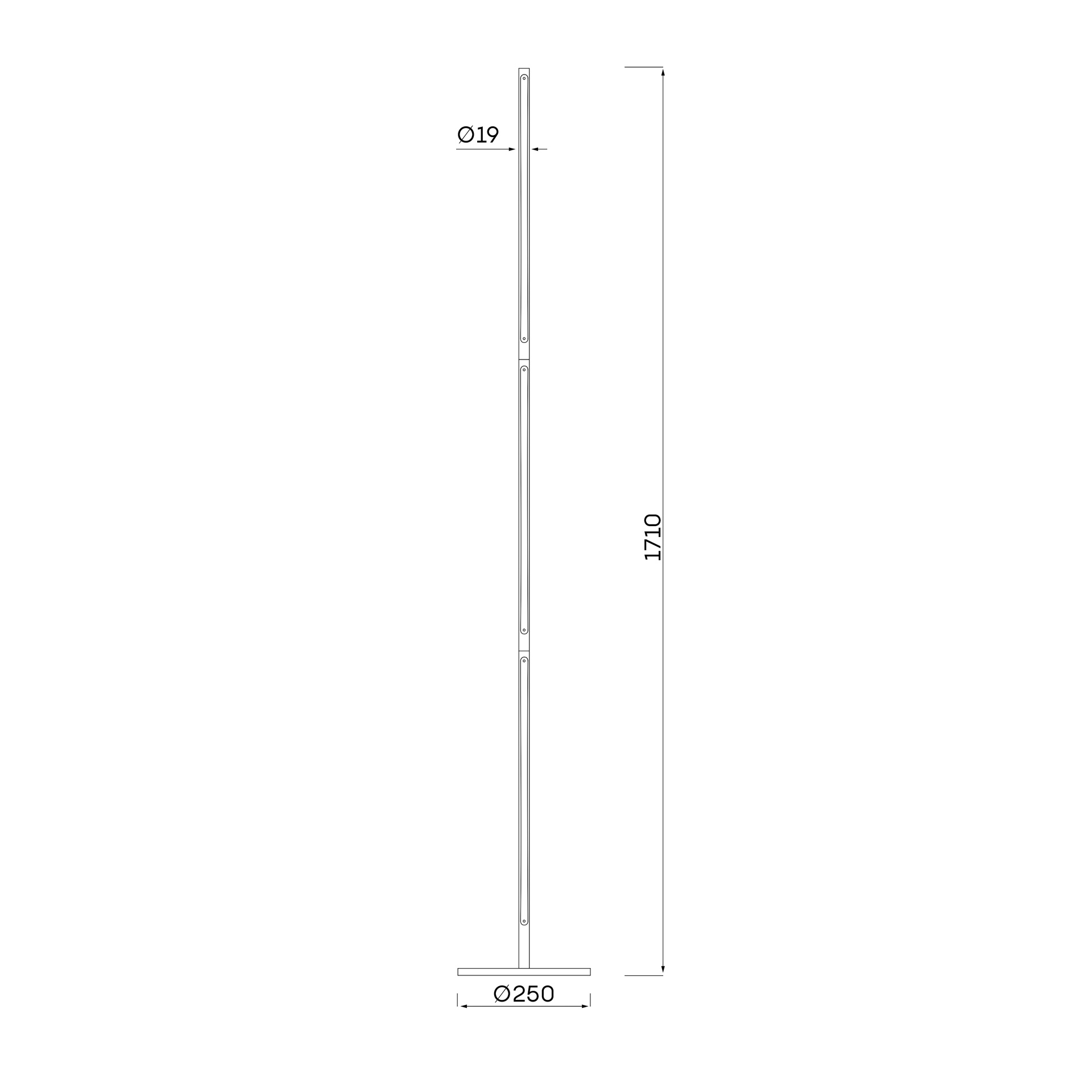 TORCH * LED FLOOR LAMP  25W WHITE
