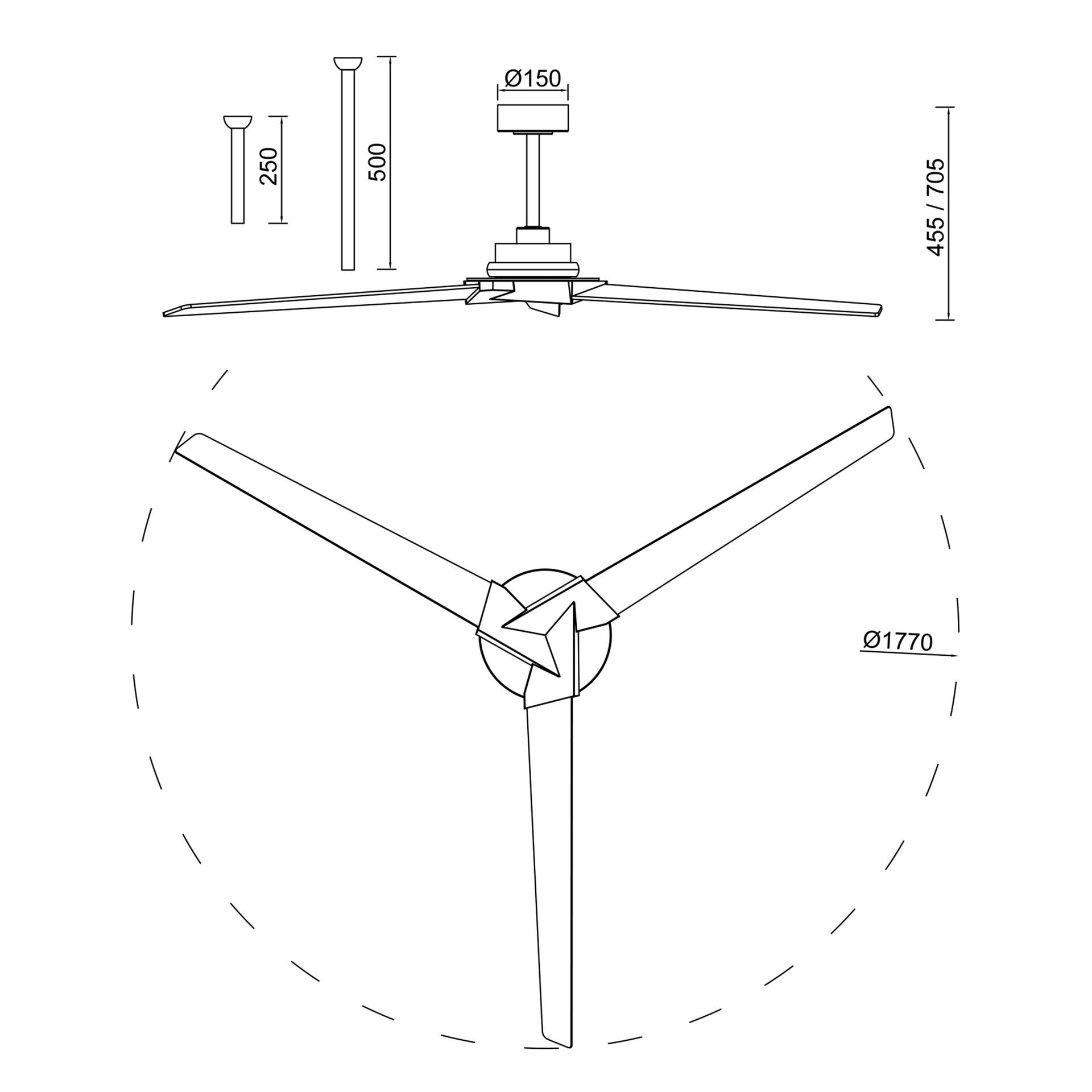 BRISA * VENTILATORE IP44 BIANCO LED 20W-2700K-5000K