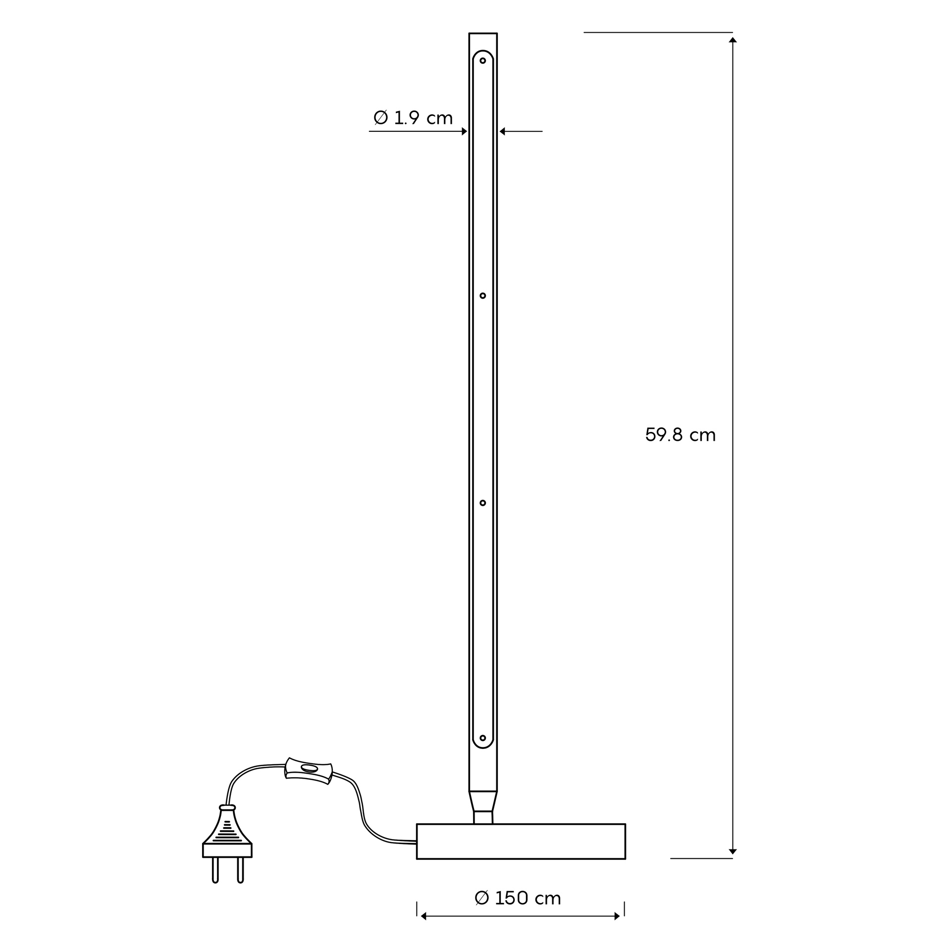 ***OFER/DES*** TORCH * LED TABLE LAMP  11W BLACK