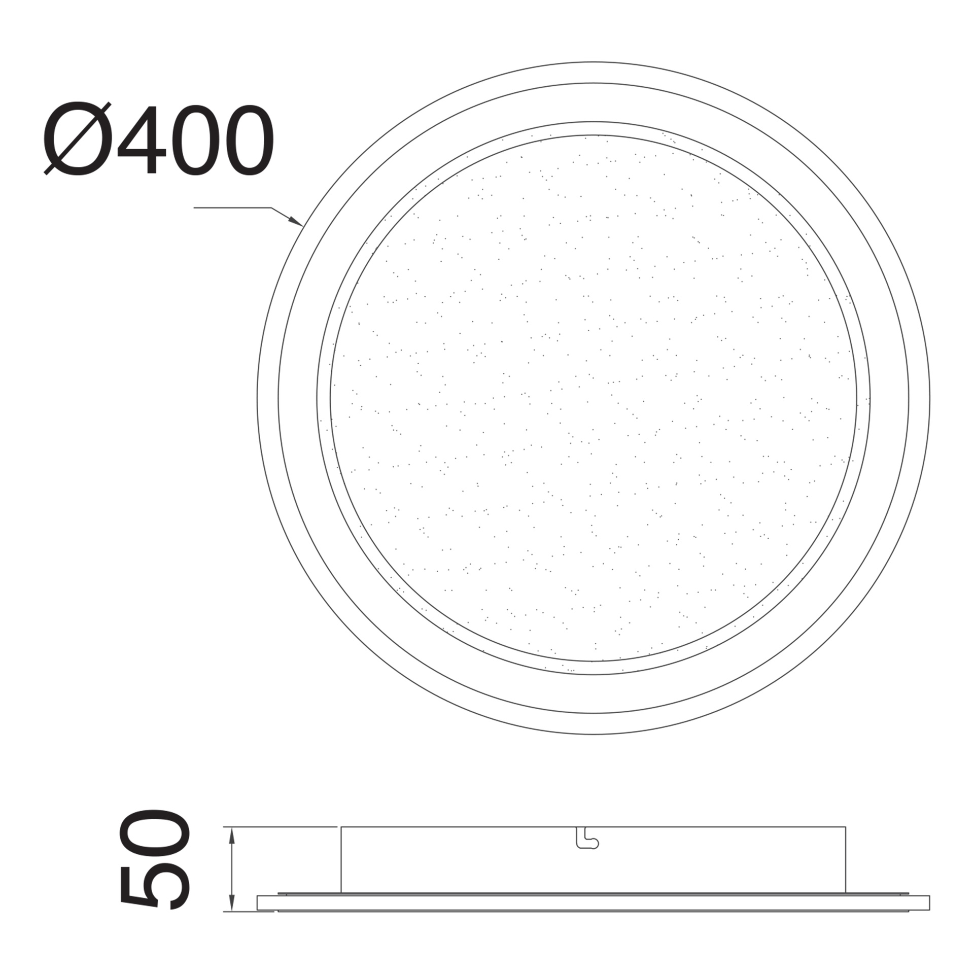 ***OFER/DES***  TULUM * LED CEILING 24W - DIMMABLE WITH REMOTE CONTROL - 3000-6000K