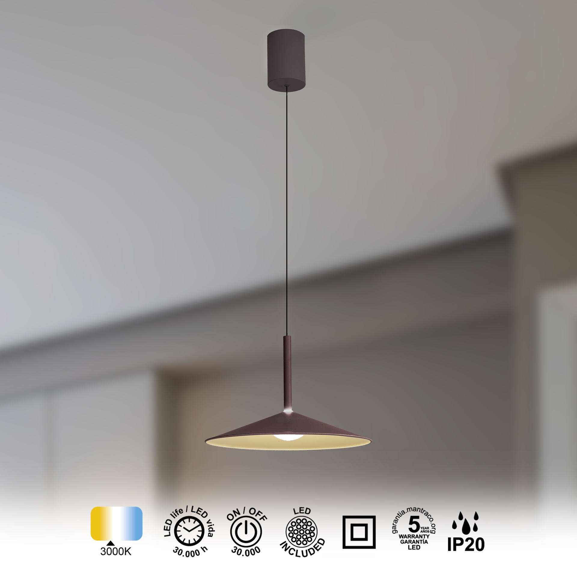 Calice · Lampade da soffitto · Marrone caffè
