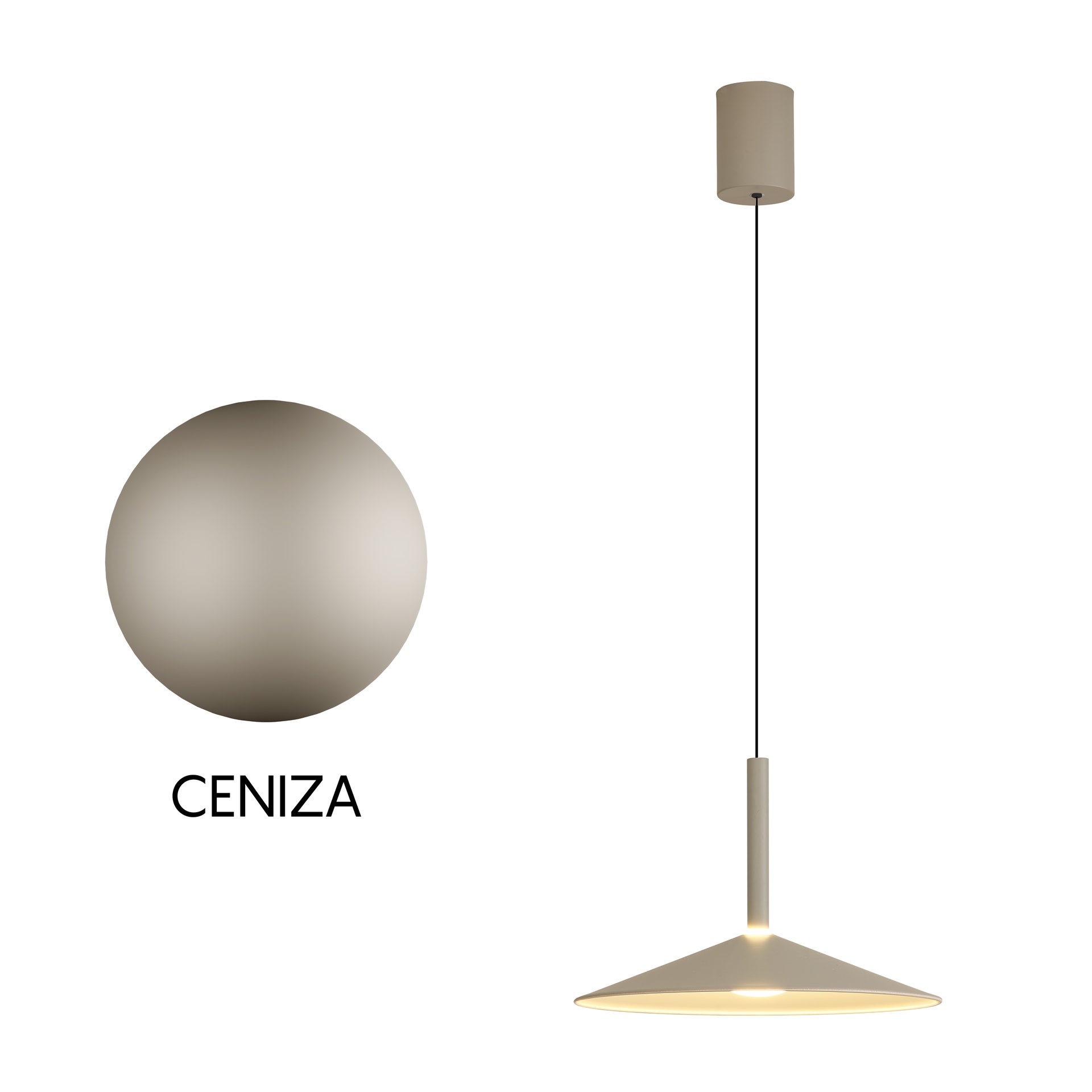 Calice · Luminarias de techo · Ceniza