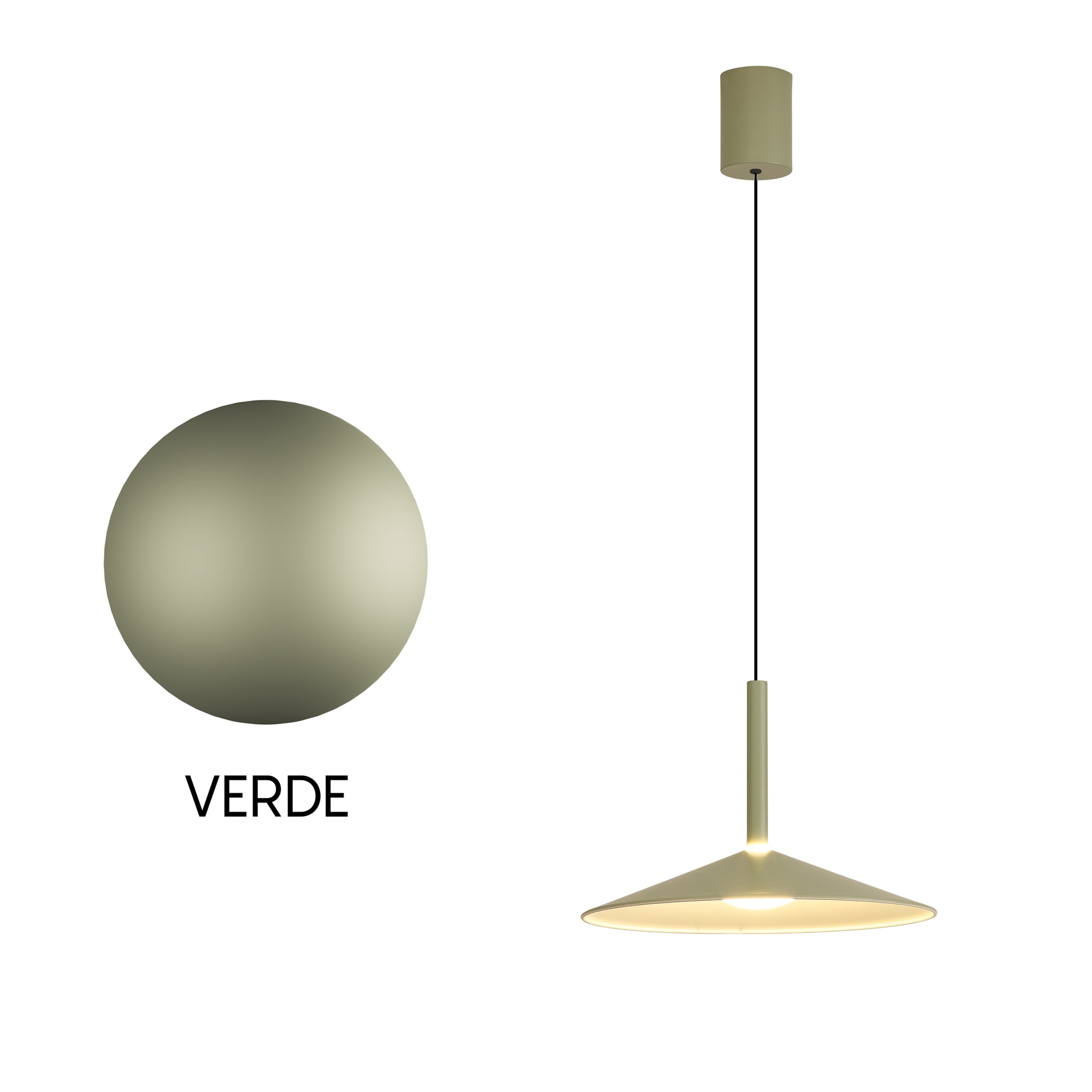 CALICE * SOSPESO PICCOLO LED 1L - VERDE