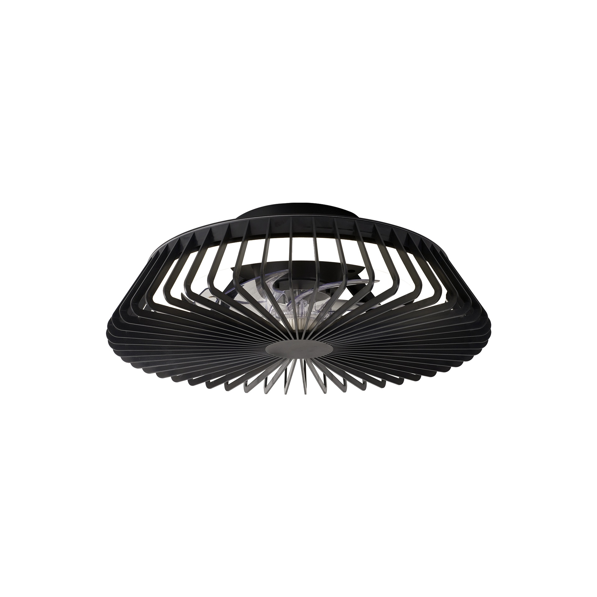 HIMALAYA * VENTILATORE NERO 35W PLAFONIERA LED 70W CON TELECOMANDO Y APP