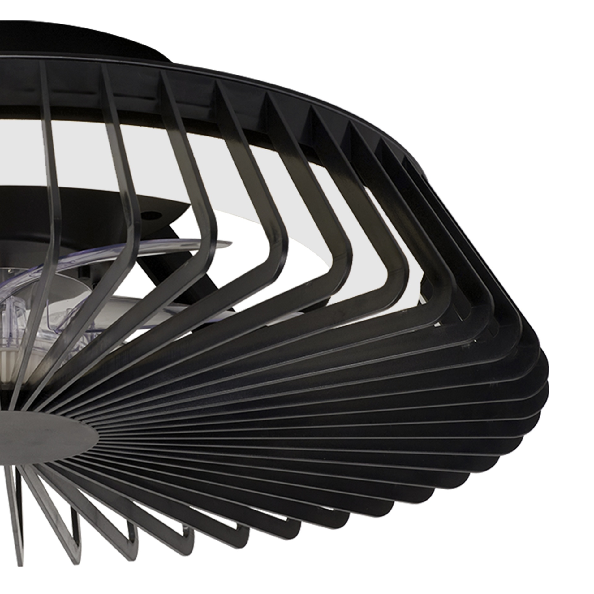 HIMALAYA * VENTILATORE NERO 35W PLAFONIERA LED 70W CON TELECOMANDO Y APP