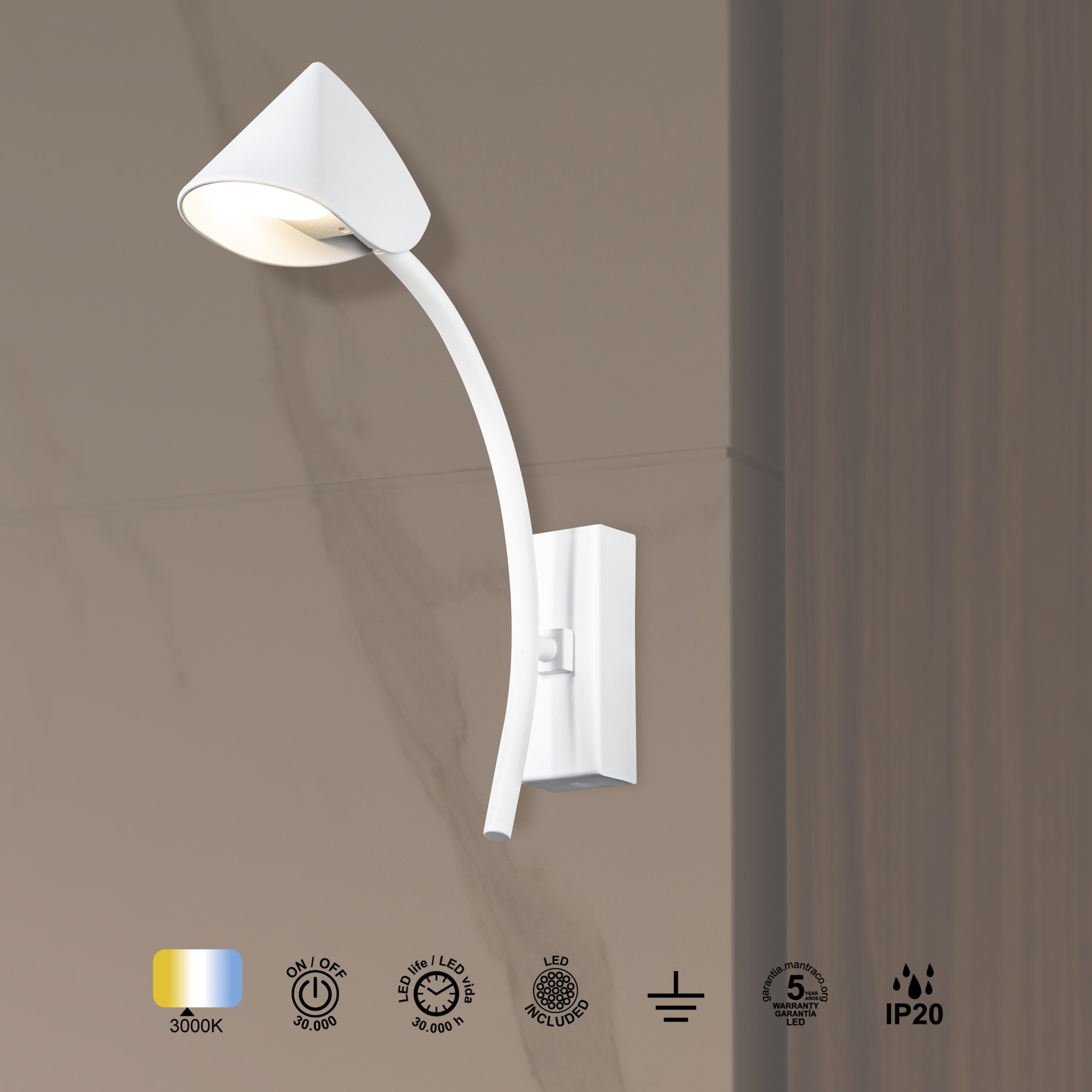 ***OFER/DES*** CAPUCCINA * APPLIQUE LED 7W