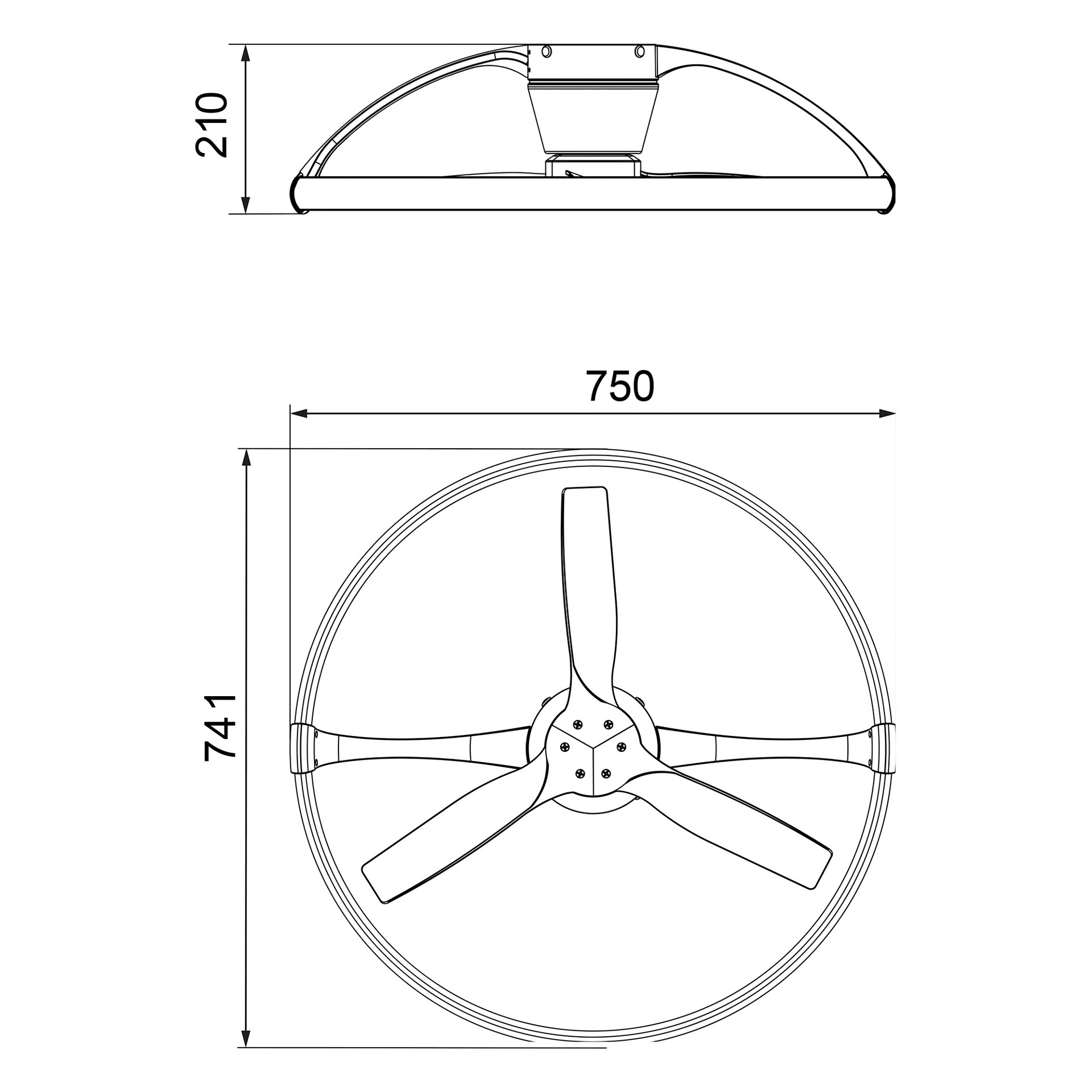 NEPAL MINI * LED FAN CEILING WHITE WITH REMOTE CONTROL