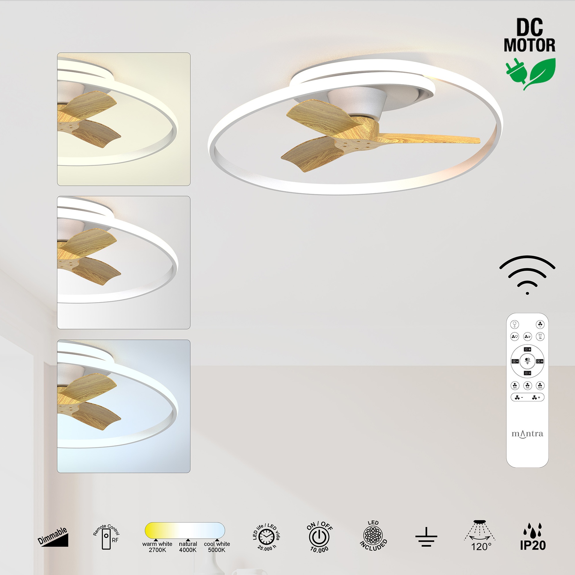 OCEAN * CEILING / FAN - WOOD