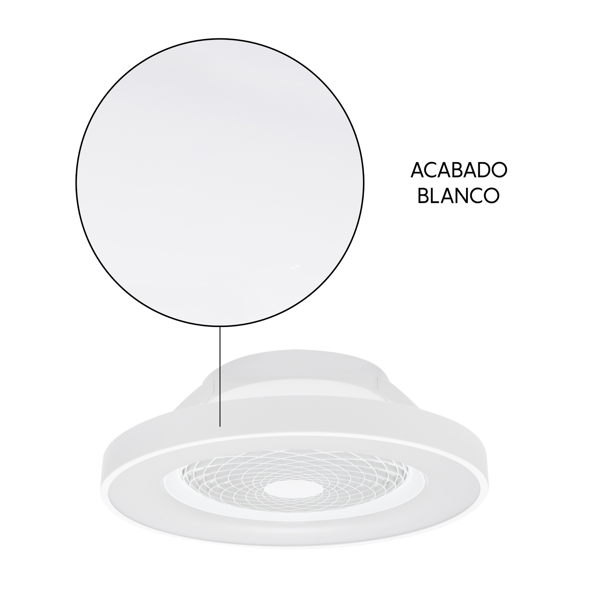 TIBET * VENTILATORE BIANCO 35W PLAFONIERA LED 70W CON TELECOMANDO Y APP